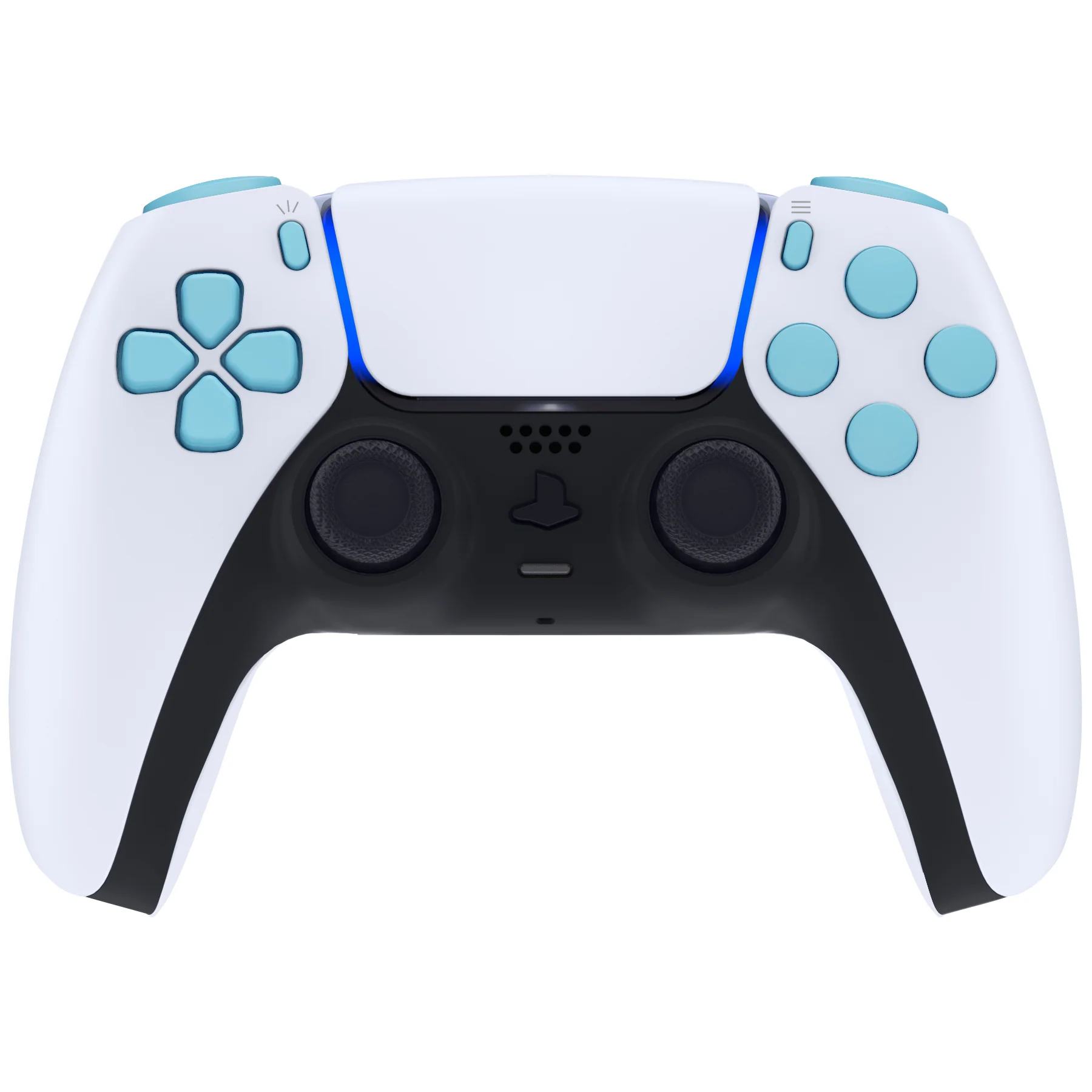 eXtremeRate Replacement Full Set Buttons Compatible with PS5 Controller BDM-030/040/050/060 - Heaven Blue - Image 4