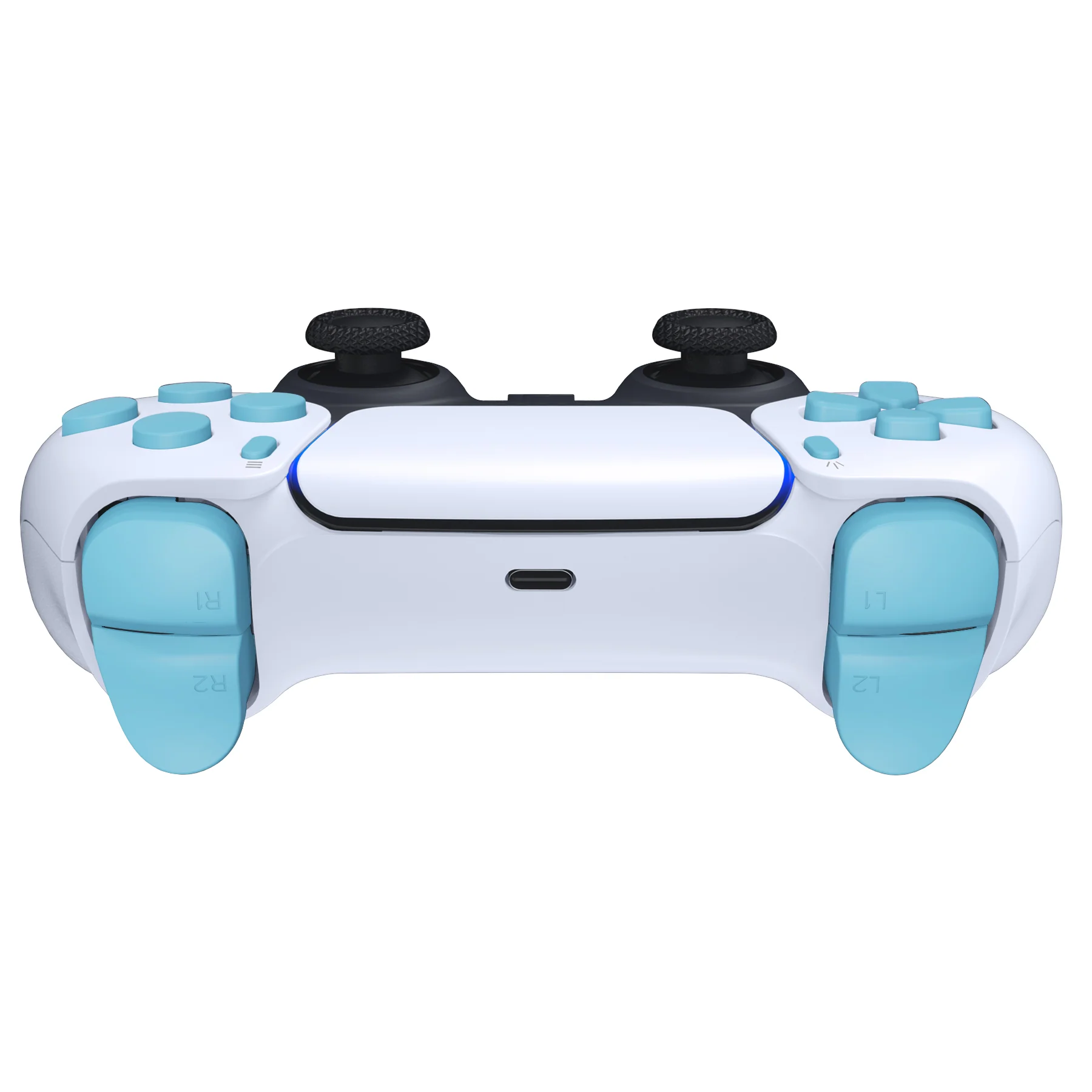 eXtremeRate Replacement Full Set Buttons Compatible with PS5 Controller BDM-030/040/050/060 - Heaven Blue - Image 8
