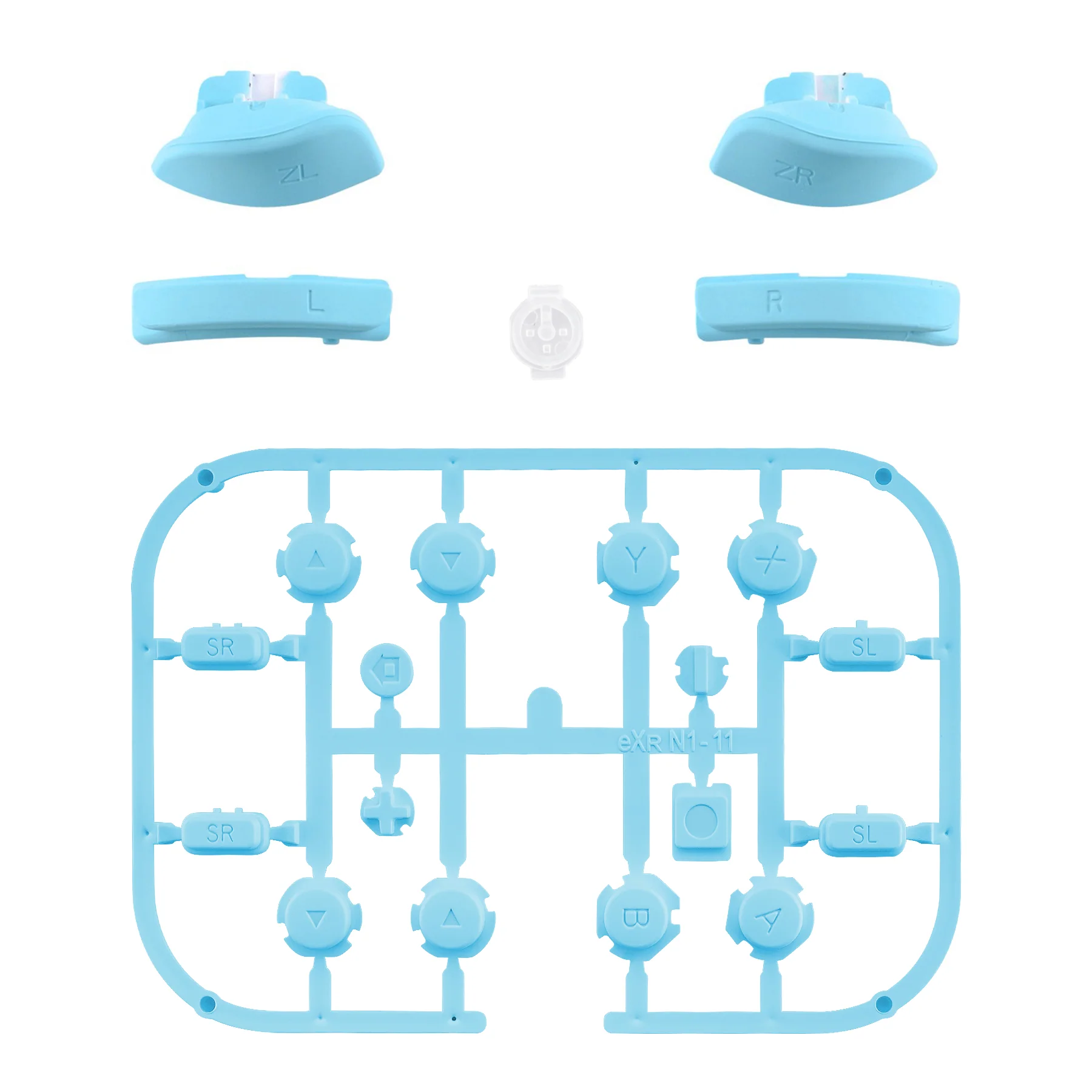 eXtremeRate Replacement Full Set Buttons for Joycon of NS Switch - Heaven Blue - Image 2