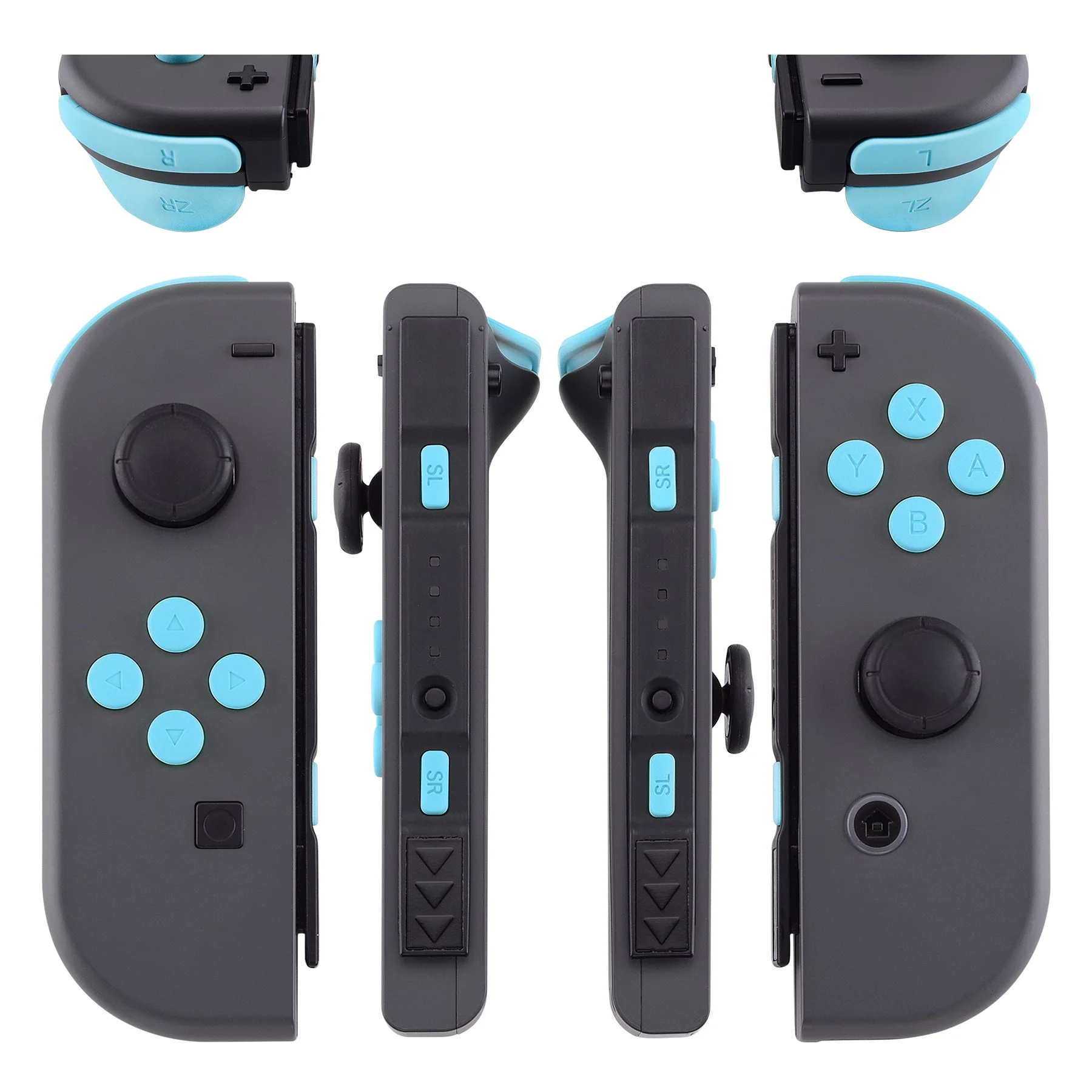 eXtremeRate Replacement Full Set Buttons for Joycon of NS Switch - Heaven Blue - Image 3