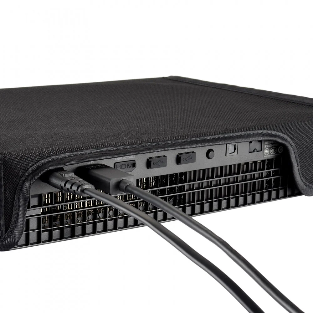 eXtremeRate Custom Waterproof Dustproof Horizontal Dust Cover for Xbox One X Project Scorpio Console - Black - Image 6