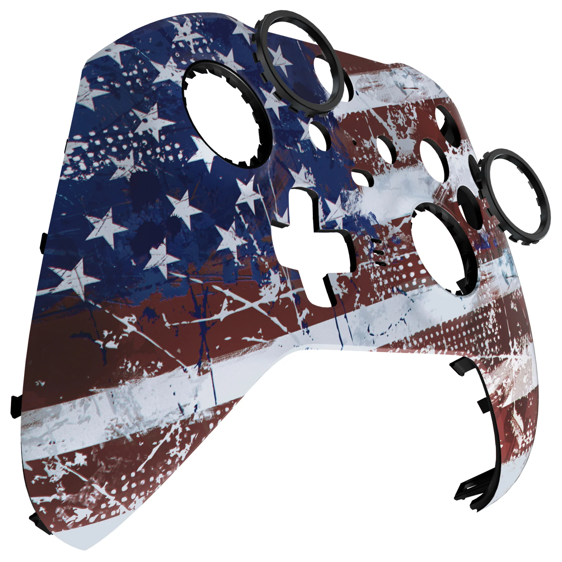 eXtremeRate Replacement Front Housing Shell Case with Accent Rings for Xbox One Elite Series 2 & Elite 2 Core Controller (Model 1797) - Impression US Flag - Image 10