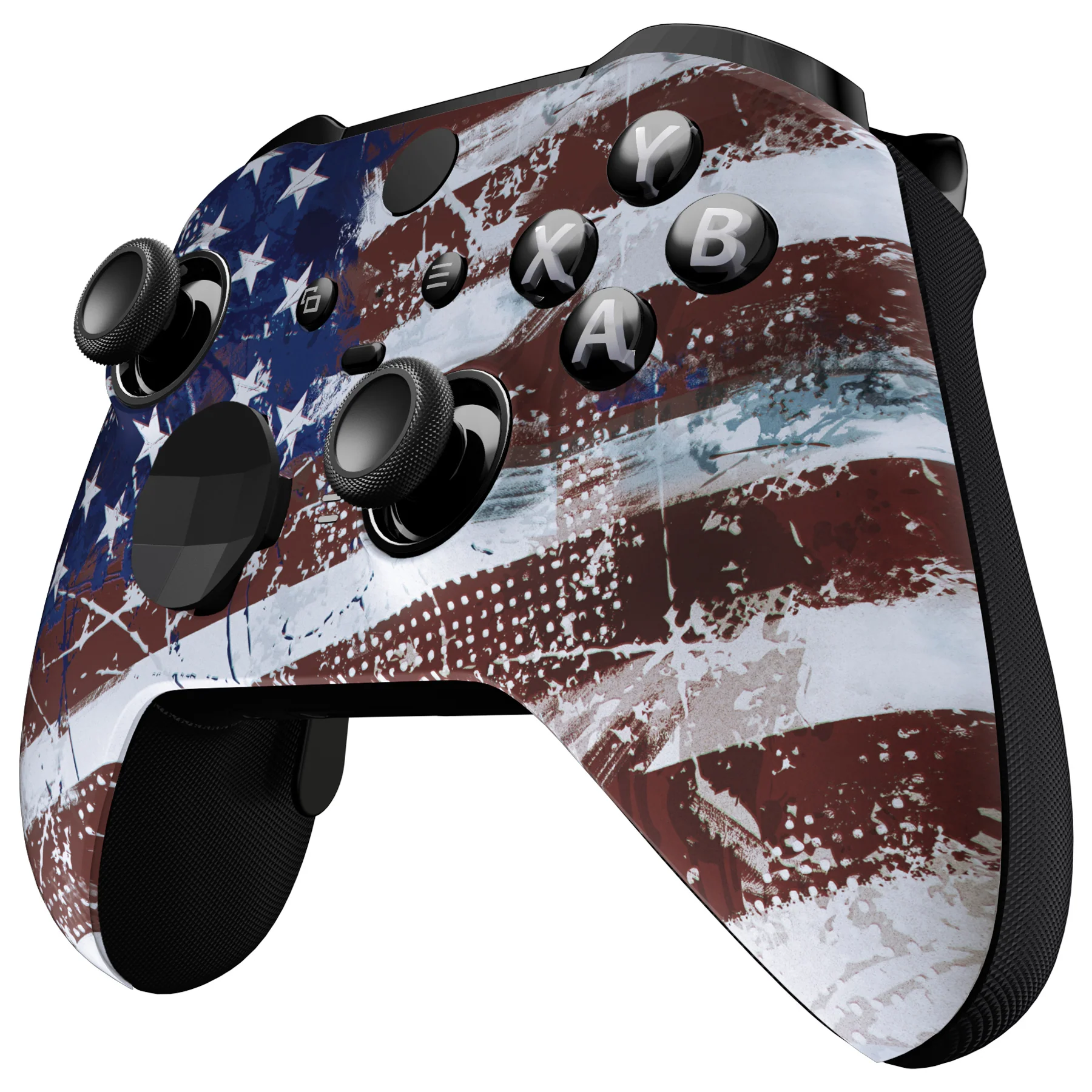 eXtremeRate Replacement Front Housing Shell Case with Accent Rings for Xbox One Elite Series 2 & Elite 2 Core Controller (Model 1797) - Impression US Flag - Image 5