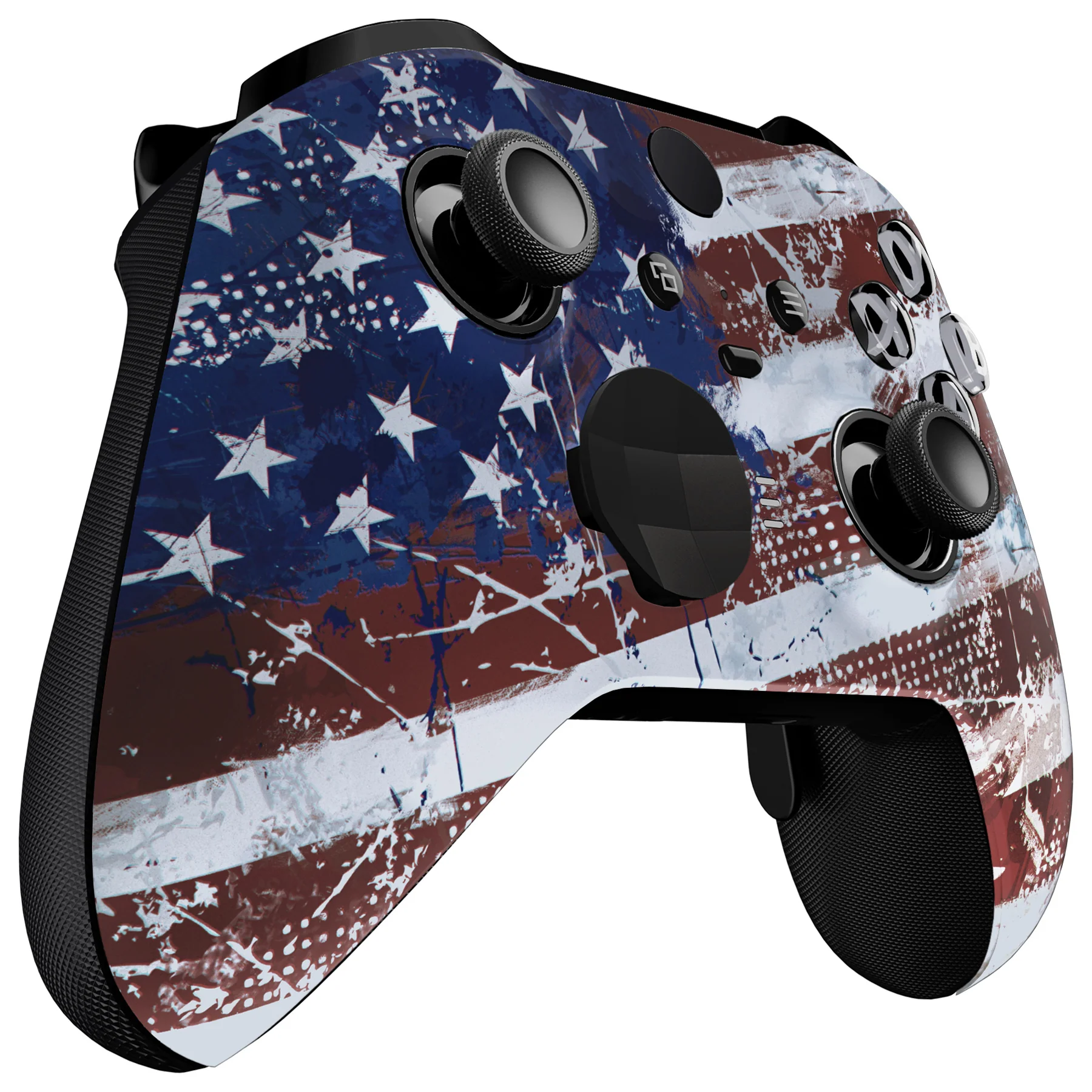 eXtremeRate Replacement Front Housing Shell Case with Accent Rings for Xbox One Elite Series 2 & Elite 2 Core Controller (Model 1797) - Impression US Flag - Image 6