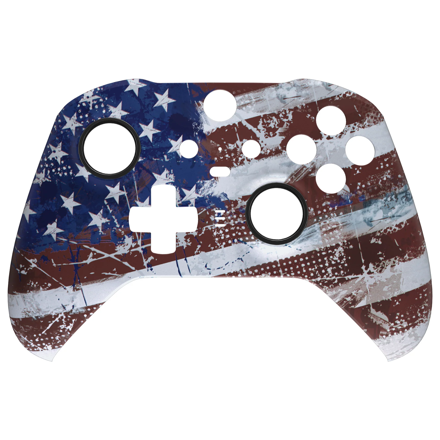 eXtremeRate Replacement Front Housing Shell Case with Accent Rings for Xbox One Elite Series 2 & Elite 2 Core Controller (Model 1797) - Impression US Flag - Image 8