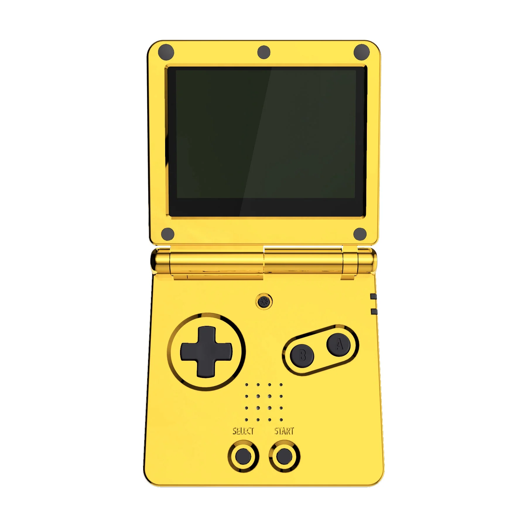eXtremeRate IPS Ready Upgraded Replacement Full Set Shells with Buttons for Gameboy Advance SP GBA SP, Compatible with Both IPS & Standard LCD - Chrome Gold Glossy - Image 3