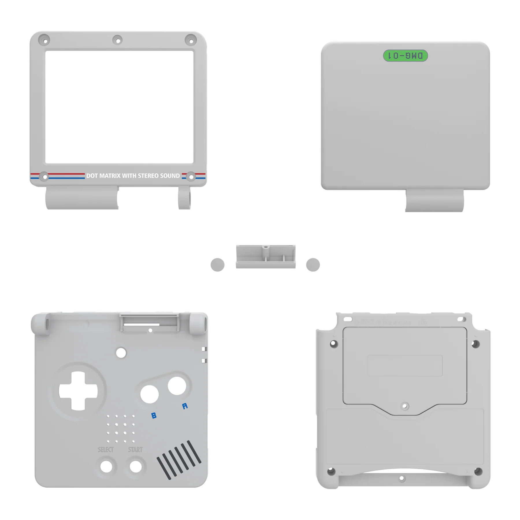 eXtremeRate IPS Ready Upgraded Replacement Full Set Shells with Buttons for Gameboy Advance SP GBA SP, Compatible with Both IPS & Standard LCD - Classic 1989 GB DMG-01 Style - Image 8