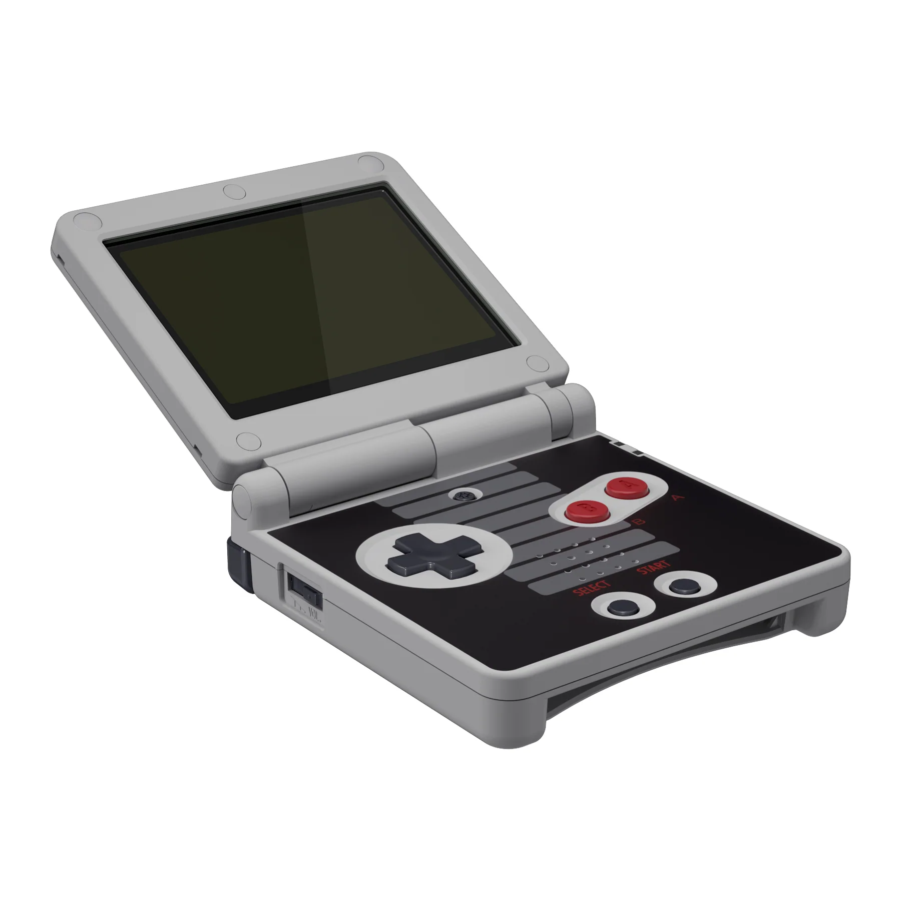 eXtremeRate IPS Ready Upgraded Replacement Full Set Shells with Buttons for Gameboy Advance SP GBA SP, Compatible with Both IPS & Standard LCD - Classic NES Style - Image 4