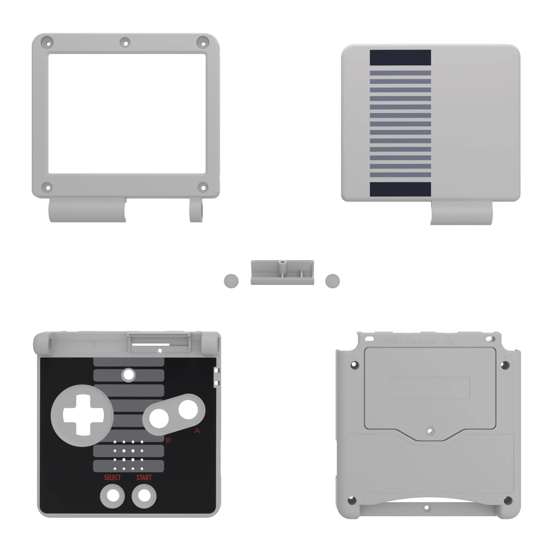 eXtremeRate IPS Ready Upgraded Replacement Full Set Shells with Buttons for Gameboy Advance SP GBA SP, Compatible with Both IPS & Standard LCD - Classic NES Style - Image 8