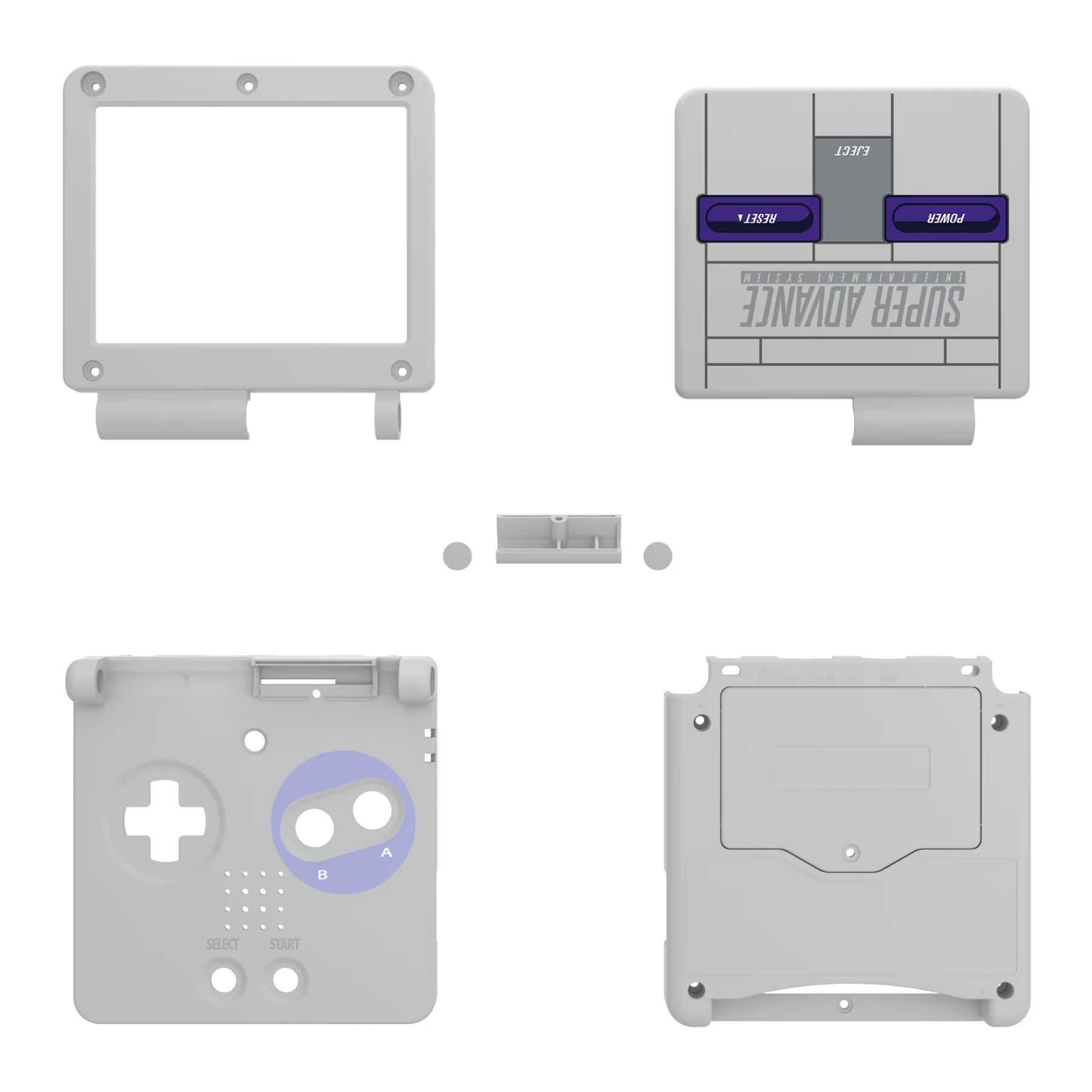 eXtremeRate IPS Ready Upgraded Replacement Full Set Shells with Buttons for Gameboy Advance SP GBA SP, Compatible with Both IPS & Standard LCD - Classic SNES Style - Image 8