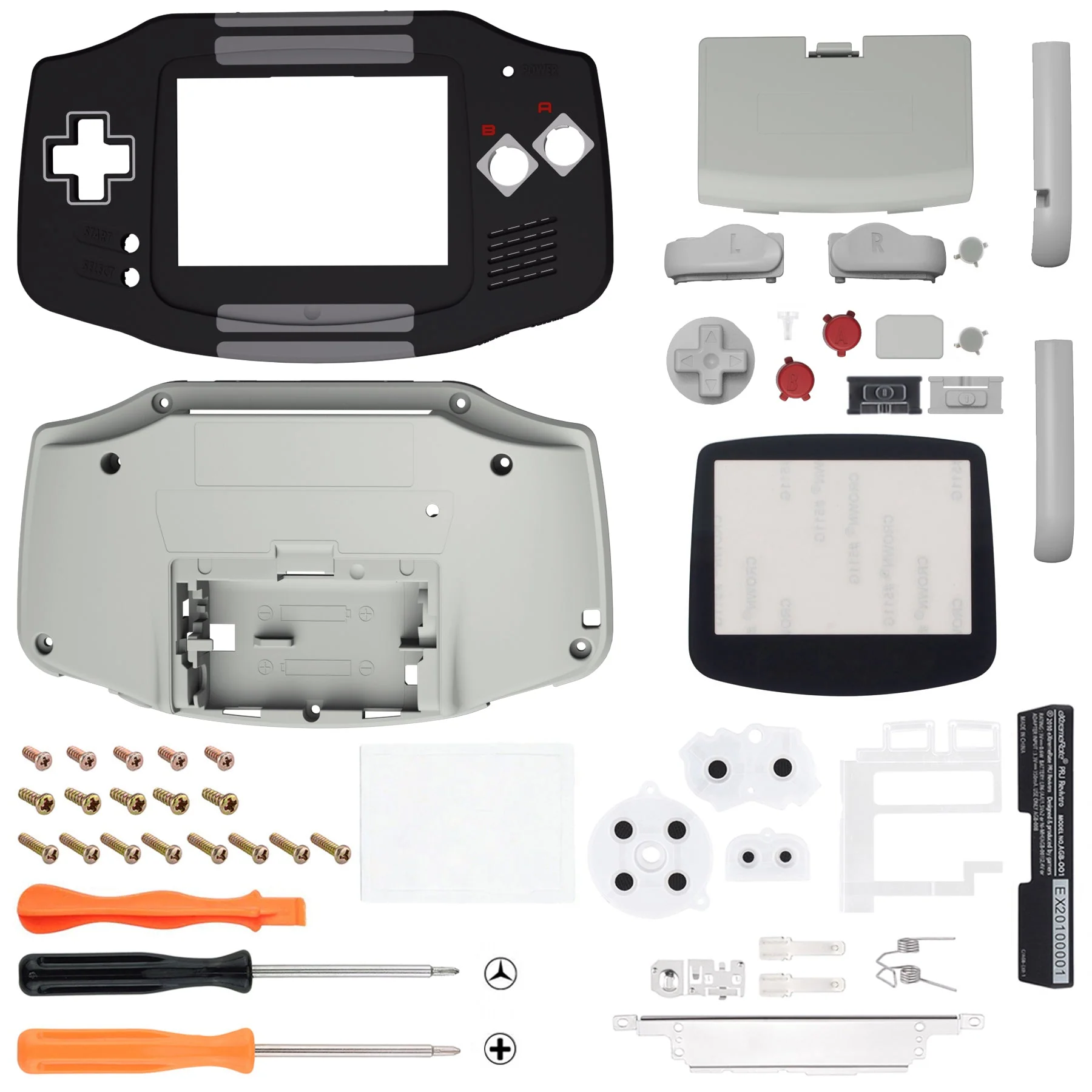 eXtremeRate IPS Ready Upgraded GBA Replacement Full Set Shells with Buttons for Gameboy Advance, Compatible with Both IPS & Standard LCD - Classics NES Style - Image 2