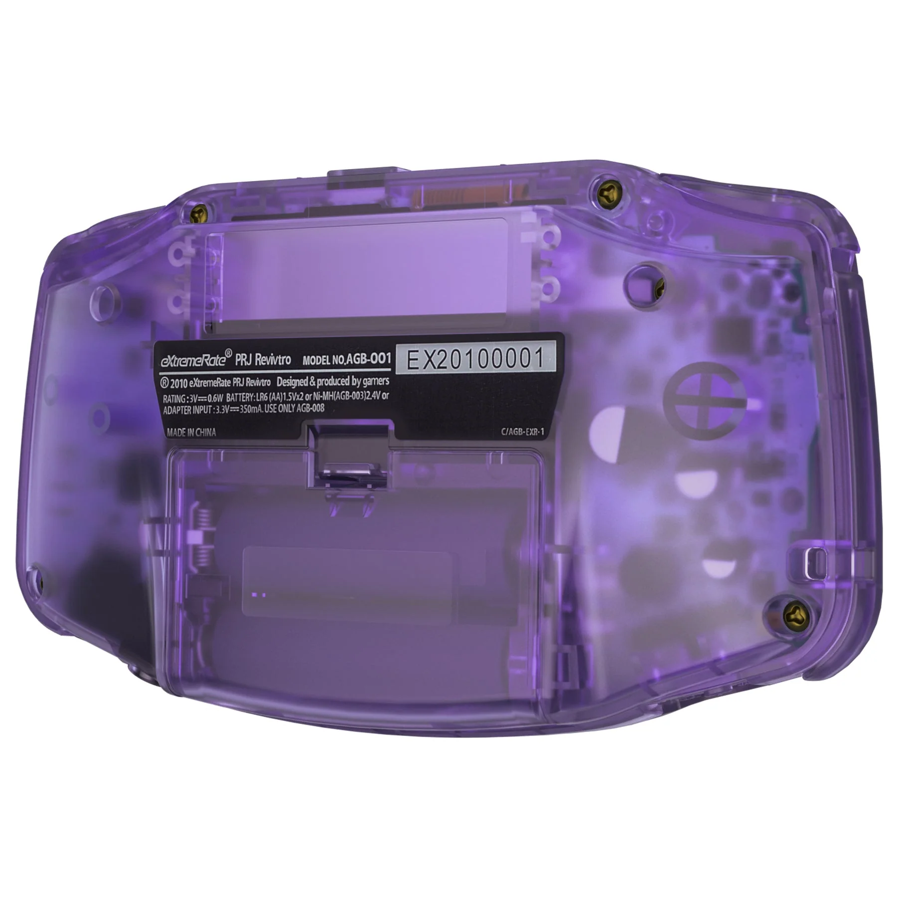 eXtremeRate IPS Ready Upgraded GBA Replacement Full Set Shells with Buttons for Gameboy Advance, Compatible with Both IPS & Standard LCD - Clear Atomic Purple - Image 7