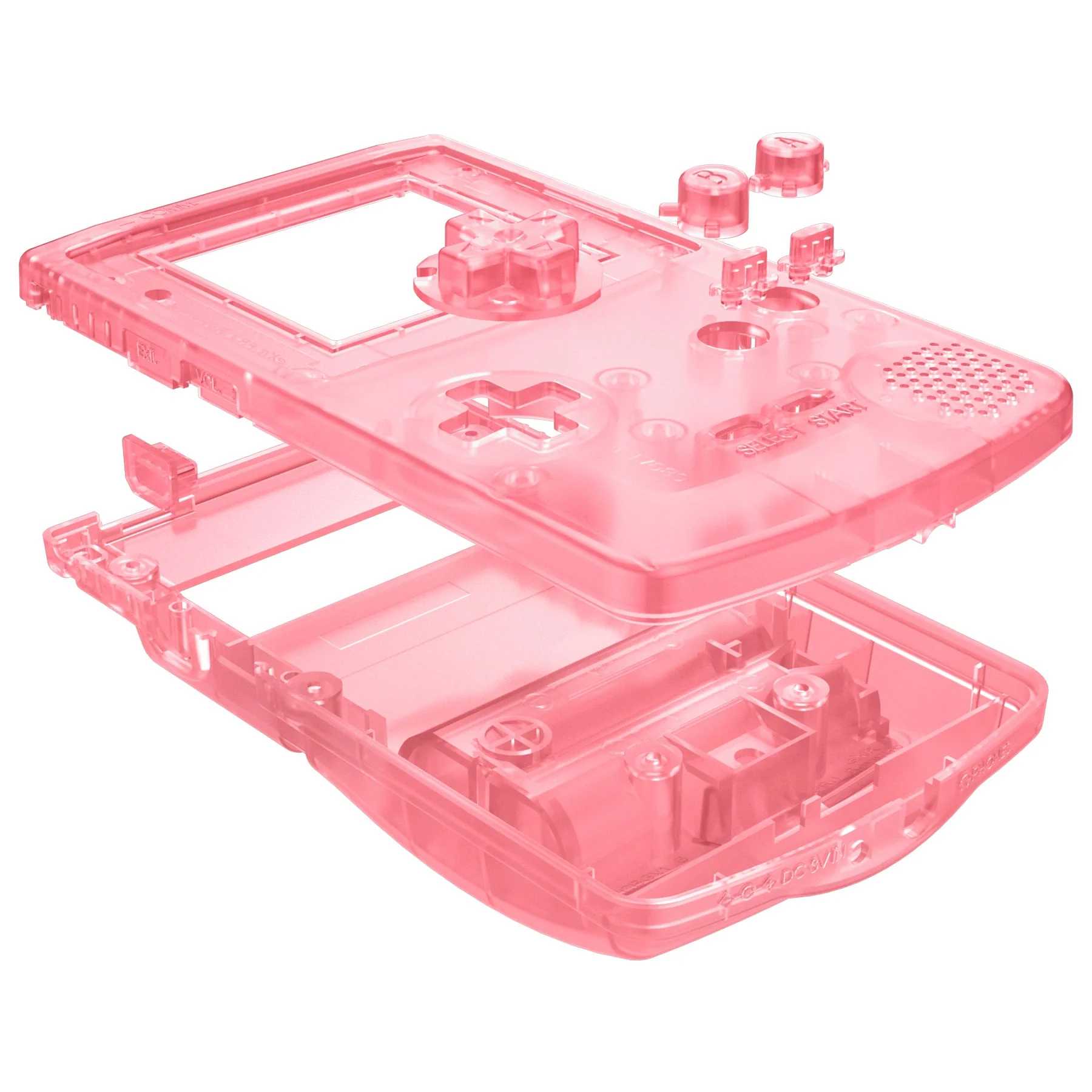 eXtremeRate IPS Ready Upgraded GBC Replacement Full Set Shells with Buttons & White Screen Lens for Gameboy Color, Compatible with GBC OSD IPS & Regular IPS & Standard LCD - Cherry Pink - Image 8