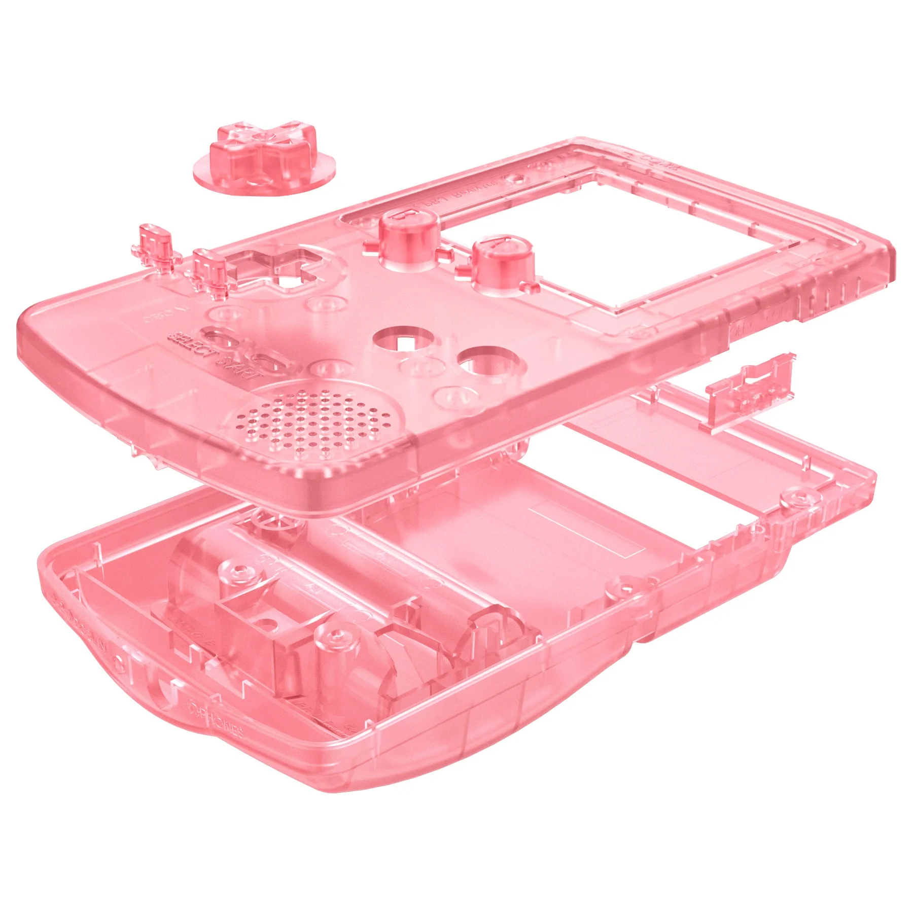 eXtremeRate IPS Ready Upgraded GBC Replacement Full Set Shells with Buttons & White Screen Lens for Gameboy Color, Compatible with GBC OSD IPS & Regular IPS & Standard LCD - Cherry Pink - Image 9