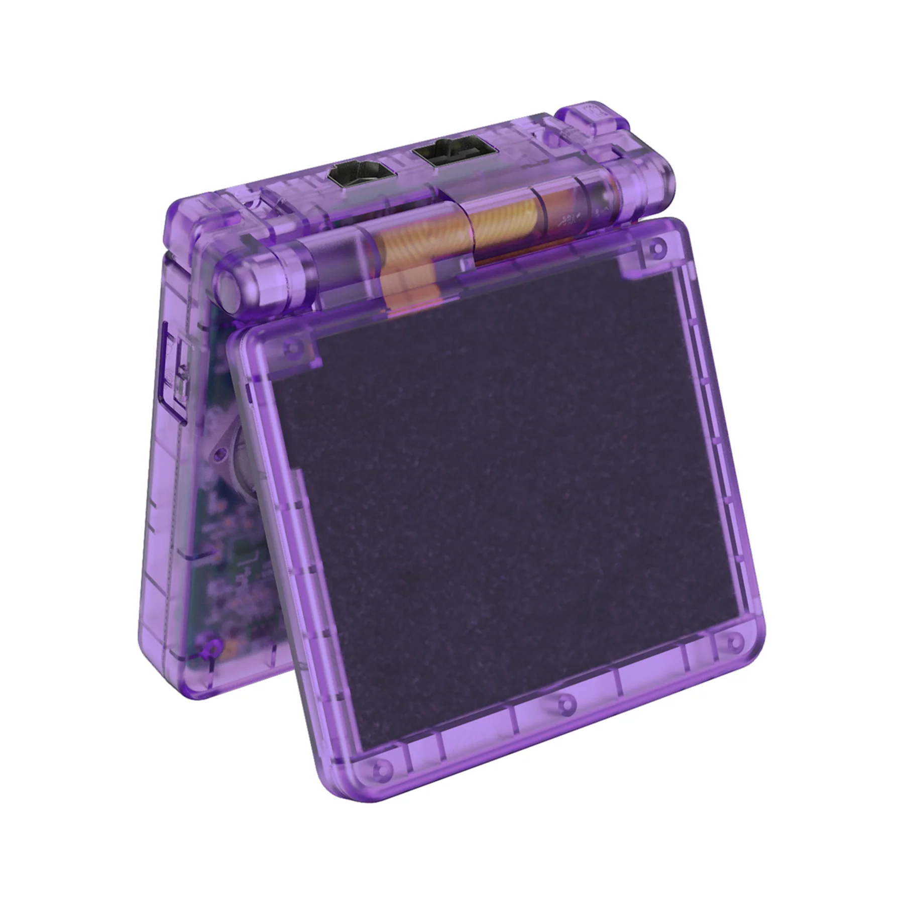 eXtremeRate IPS Ready Upgraded Replacement Full Set Shells with Buttons for Gameboy Advance SP GBA SP, Compatible with Both IPS & Standard LCD - Clear Atomic Purple - Image 5