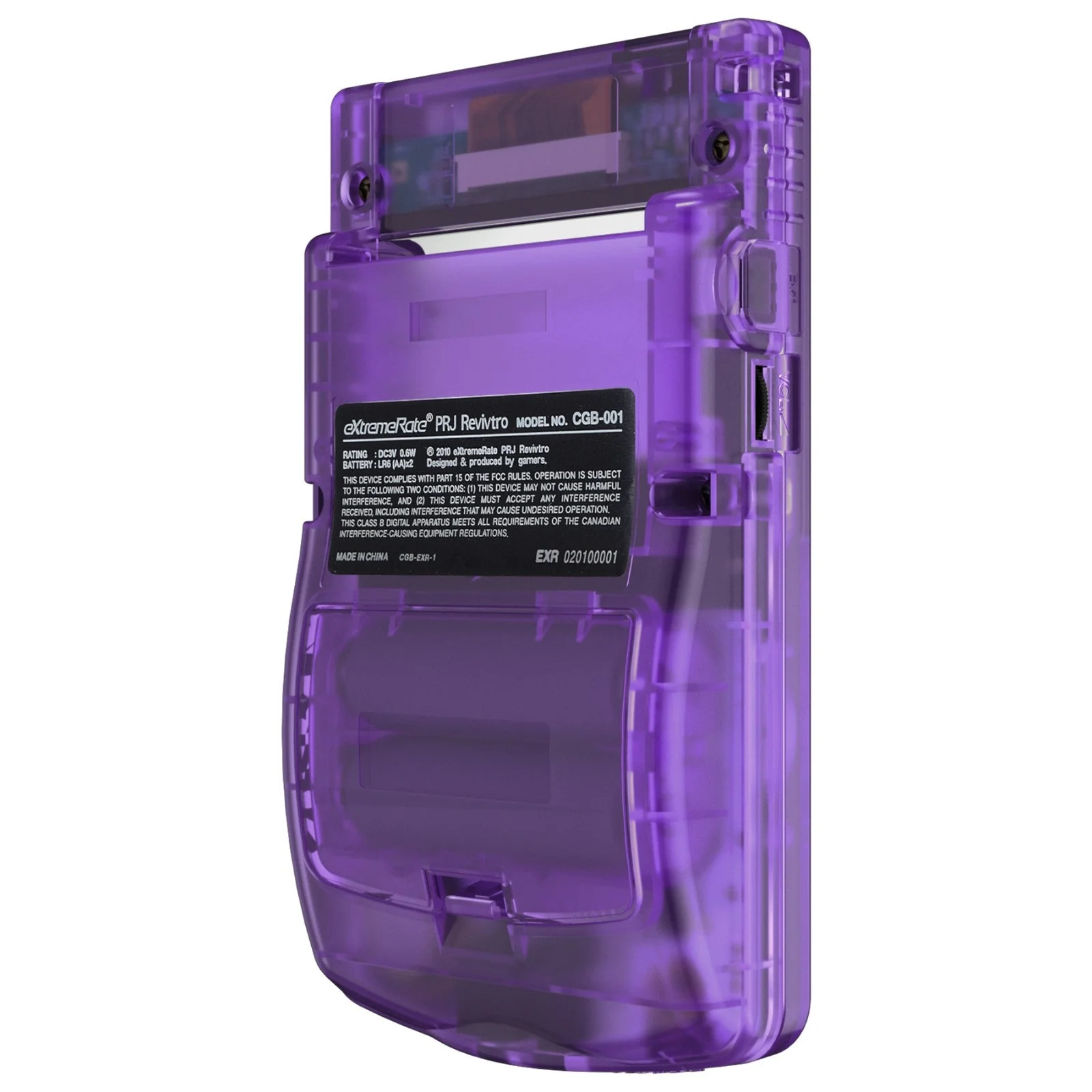 eXtremeRate IPS Ready Upgraded GBC Replacement Full Set Shells with Buttons for Gameboy Color, Compatible with GBC OSD IPS & Regular IPS & Standard LCD - Clear Atomic Purple - Image 5