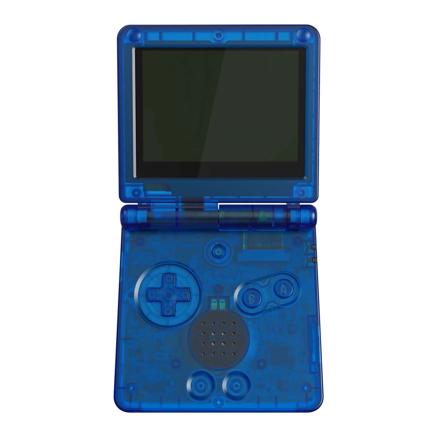 eXtremeRate IPS Ready Upgraded Replacement Full Set Shells with Buttons for Gameboy Advance SP GBA SP, Compatible with Both IPS & Standard LCD - Clear Blue - Image 3