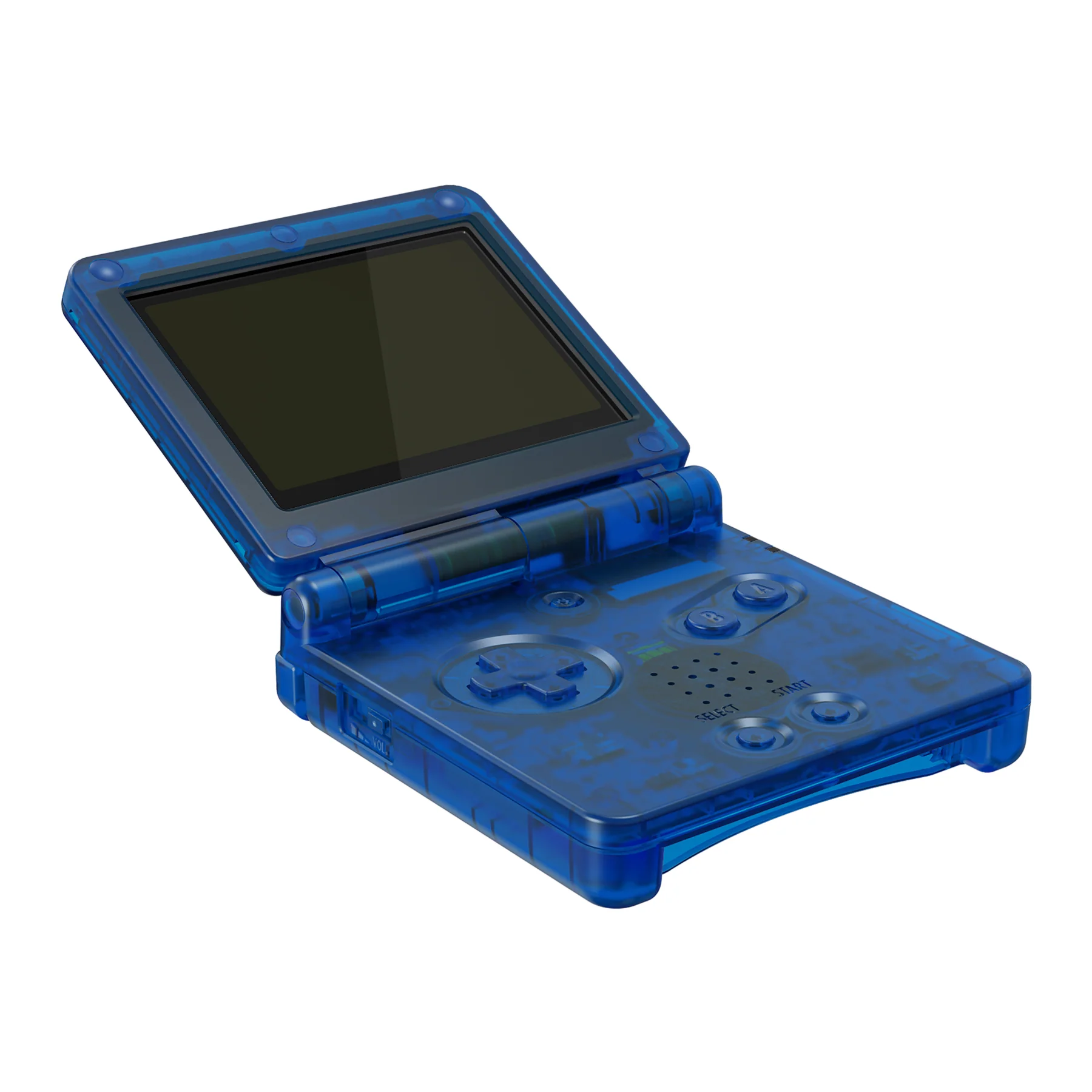 eXtremeRate IPS Ready Upgraded Replacement Full Set Shells with Buttons for Gameboy Advance SP GBA SP, Compatible with Both IPS & Standard LCD - Clear Blue - Image 4