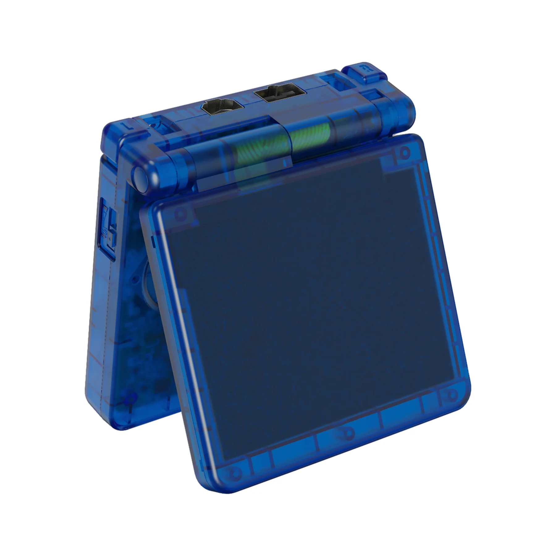 eXtremeRate IPS Ready Upgraded Replacement Full Set Shells with Buttons for Gameboy Advance SP GBA SP, Compatible with Both IPS & Standard LCD - Clear Blue - Image 5