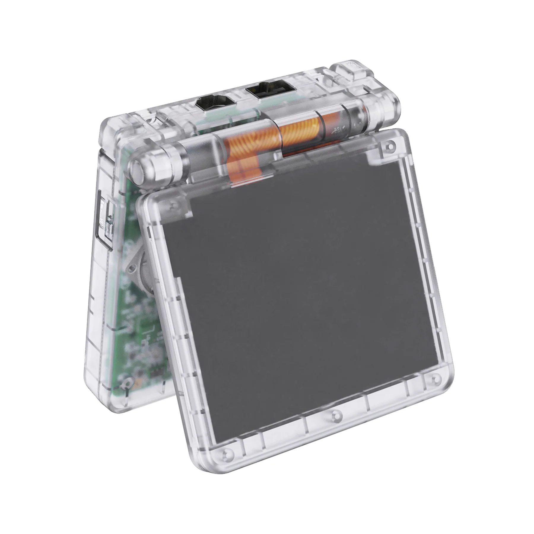 eXtremeRate IPS Ready Upgraded Replacement Full Set Shells with Buttons for Gameboy Advance SP GBA SP, Compatible with Both IPS & Standard LCD - Transparent Clear - Image 5