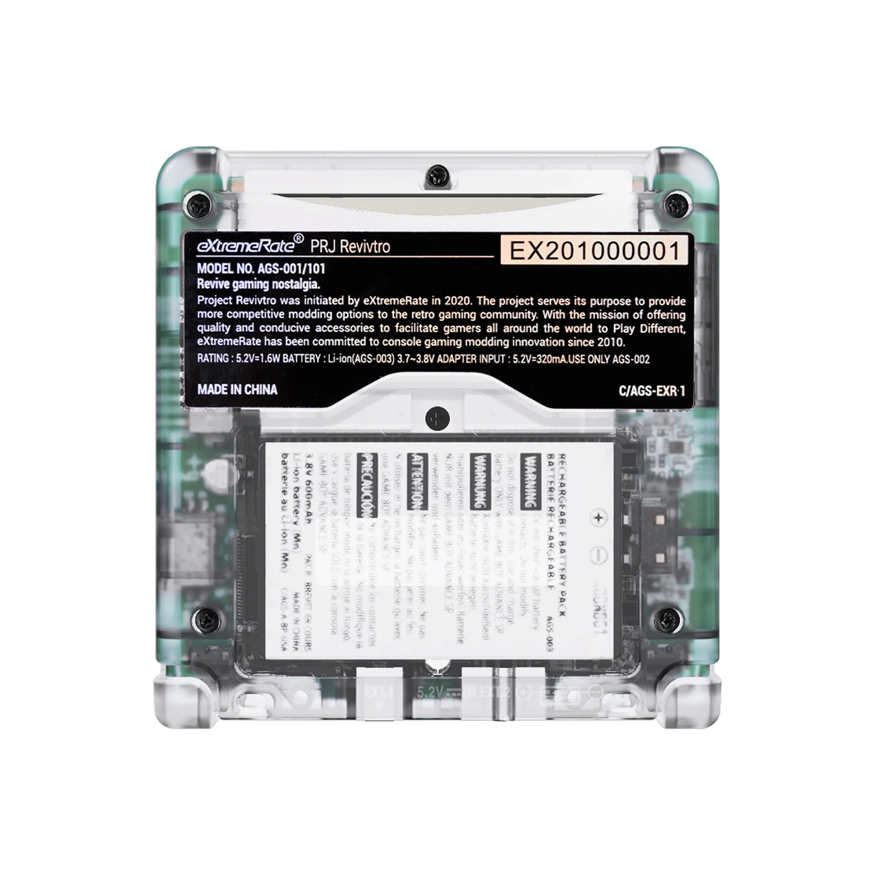 eXtremeRate IPS Ready Upgraded Replacement Full Set Shells with Buttons for Gameboy Advance SP GBA SP, Compatible with Both IPS & Standard LCD - Transparent Clear - Image 7