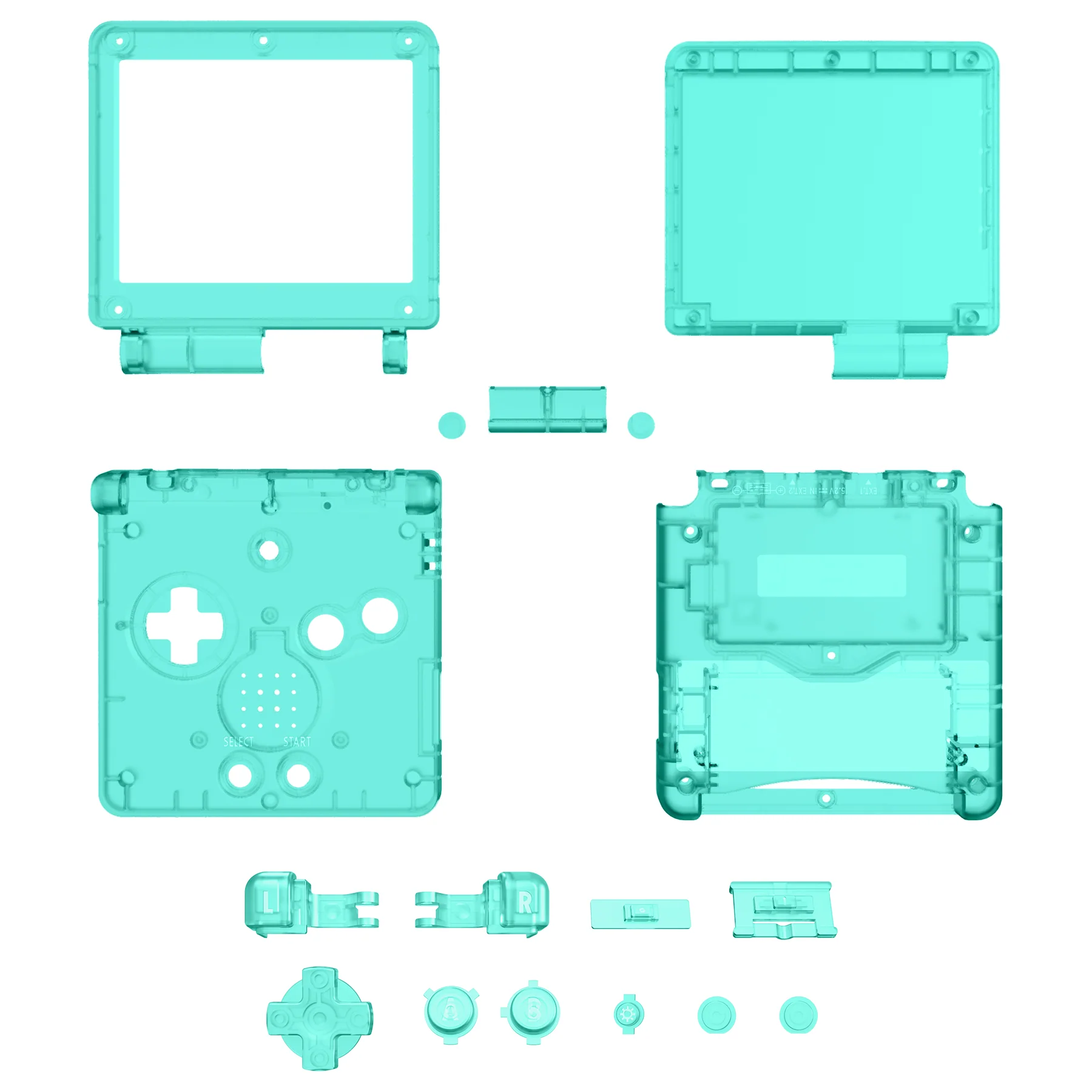 eXtremeRate IPS Ready Upgraded Replacement Full Set Shells with Buttons for Gameboy Advance SP GBA SP, Compatible with Both IPS & Standard LCD - Emerald Green - Image 8