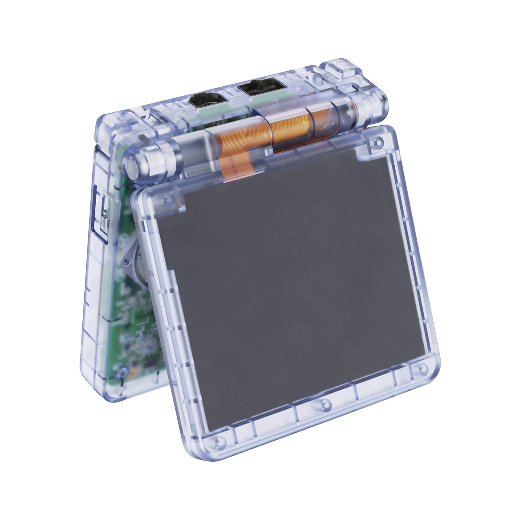 eXtremeRate IPS Ready Upgraded Replacement Full Set Shells with Buttons for Gameboy Advance SP GBA SP, Compatible with Both IPS & Standard LCD - Clear Glacier Blue - Image 5