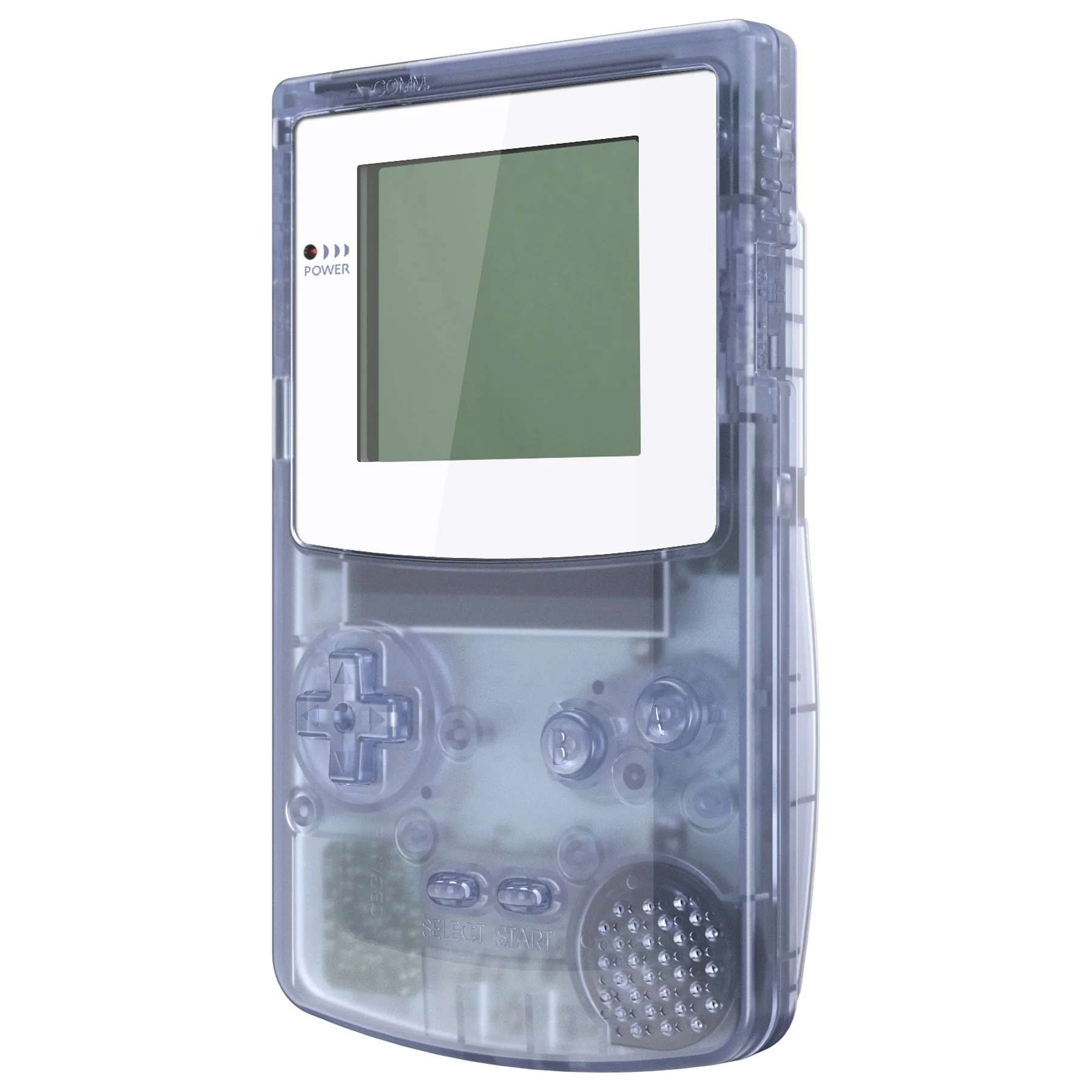 eXtremeRate IPS Ready Upgraded GBC Replacement Full Set Shells with Buttons & White Screen Lens for Gameboy Color, Compatible with GBC OSD IPS & Regular IPS & Standard LCD - Clear Glacier Blue - Image 4