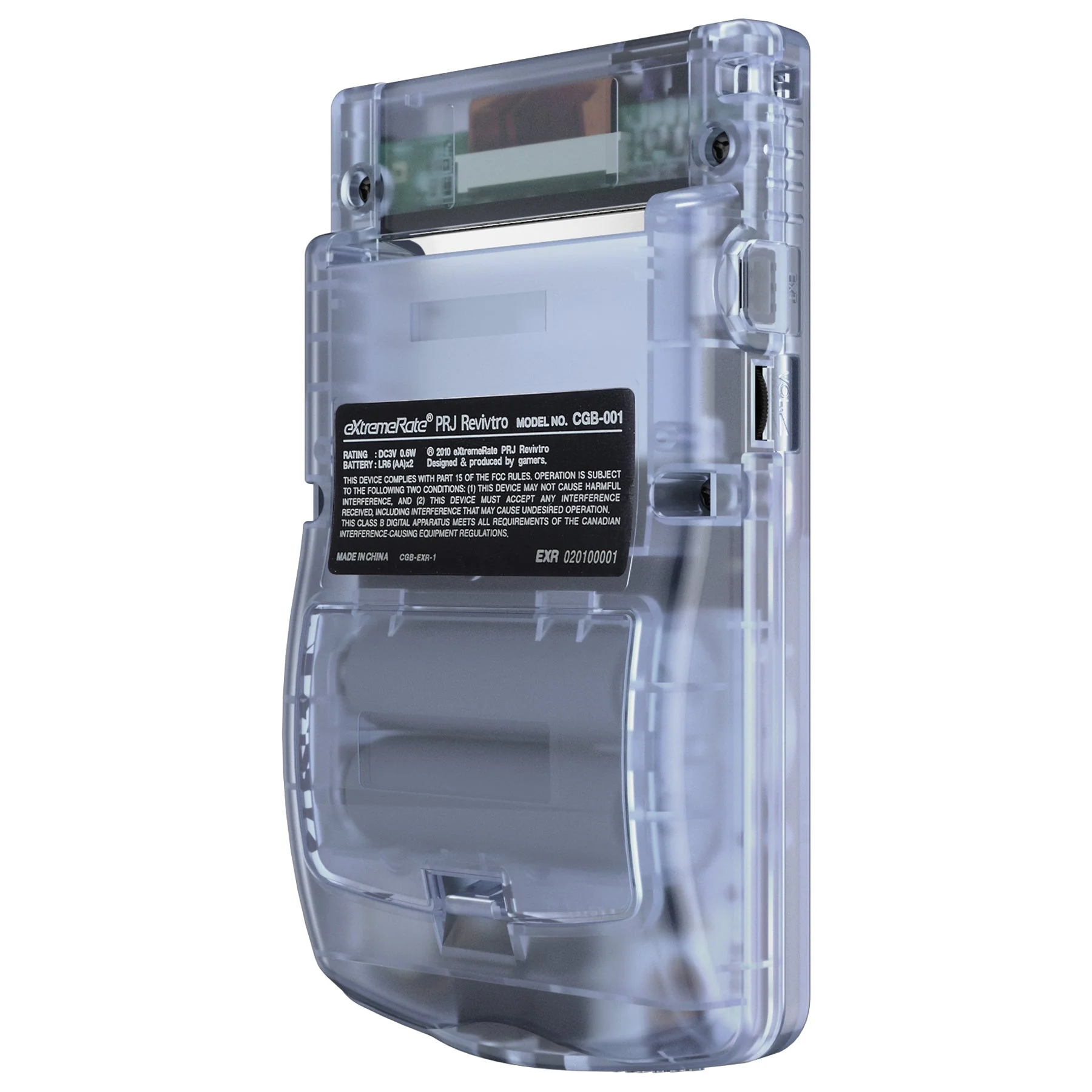 eXtremeRate IPS Ready Upgraded GBC Replacement Full Set Shells with Buttons & White Screen Lens for Gameboy Color, Compatible with GBC OSD IPS & Regular IPS & Standard LCD - Clear Glacier Blue - Image 5