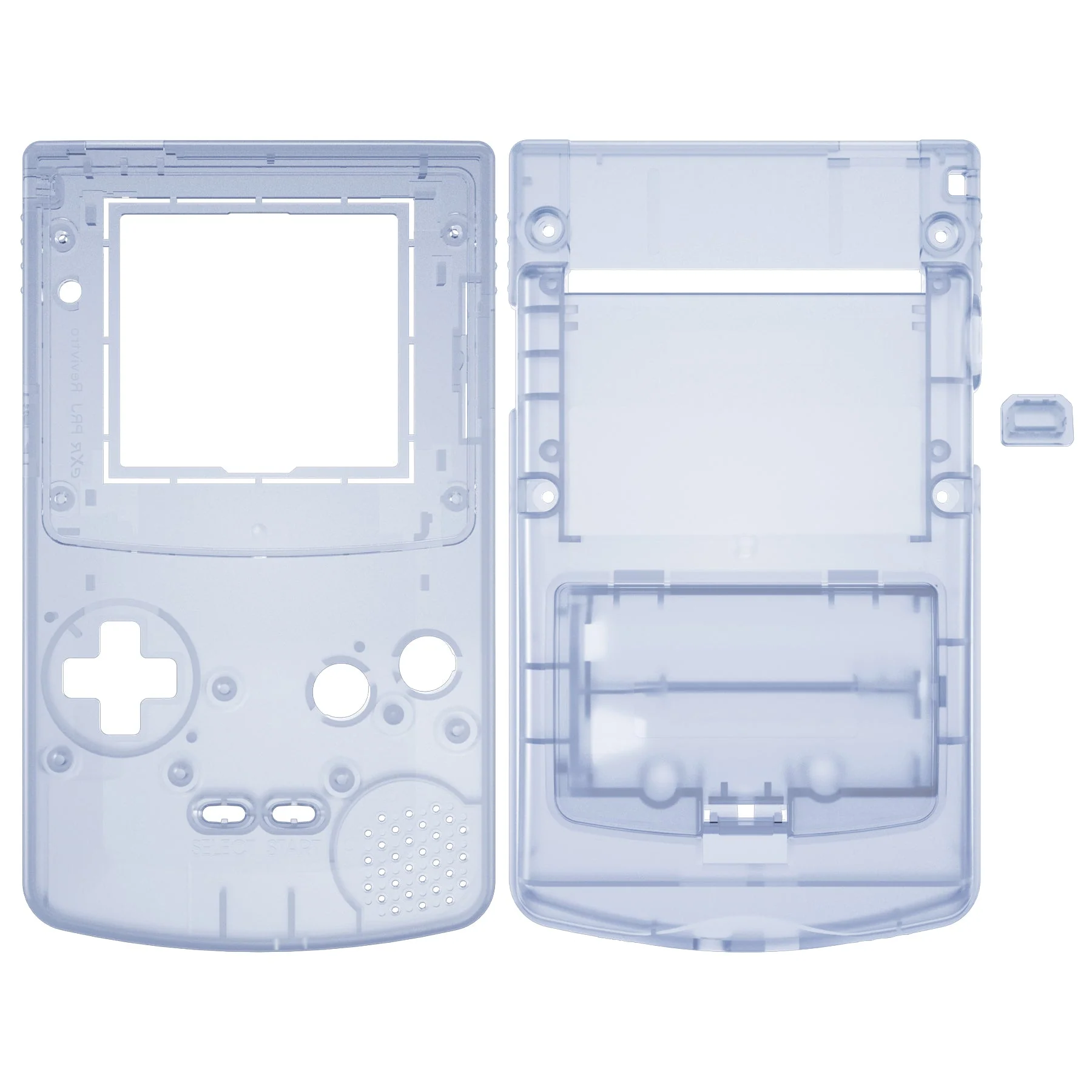 eXtremeRate IPS Ready Upgraded GBC Replacement Full Set Shells with Buttons & White Screen Lens for Gameboy Color, Compatible with GBC OSD IPS & Regular IPS & Standard LCD - Clear Glacier Blue - Image 7