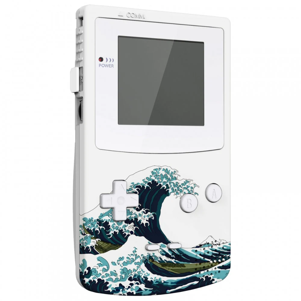 eXtremeRate IPS Ready Upgraded GBC Replacement Full Set Shells with Buttons for Gameboy Color, Compatible with GBC OSD IPS & Regular IPS & Standard LCD - The Great Wave - Image 4