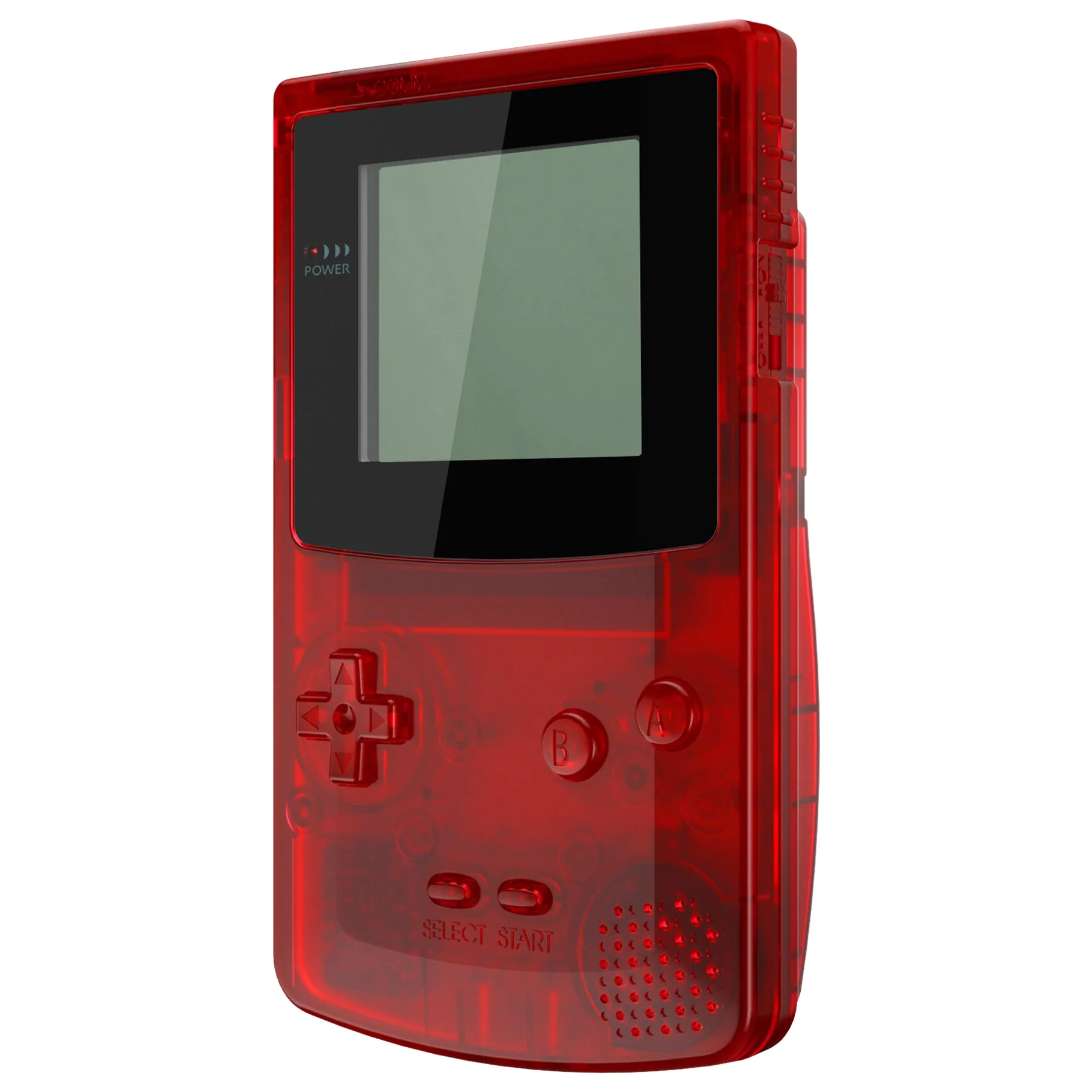 eXtremeRate IPS Ready Upgraded GBC Replacement Full Set Shells with Buttons for Gameboy Color, Compatible with GBC OSD IPS & Regular IPS & Standard LCD - Clear Red - Image 4