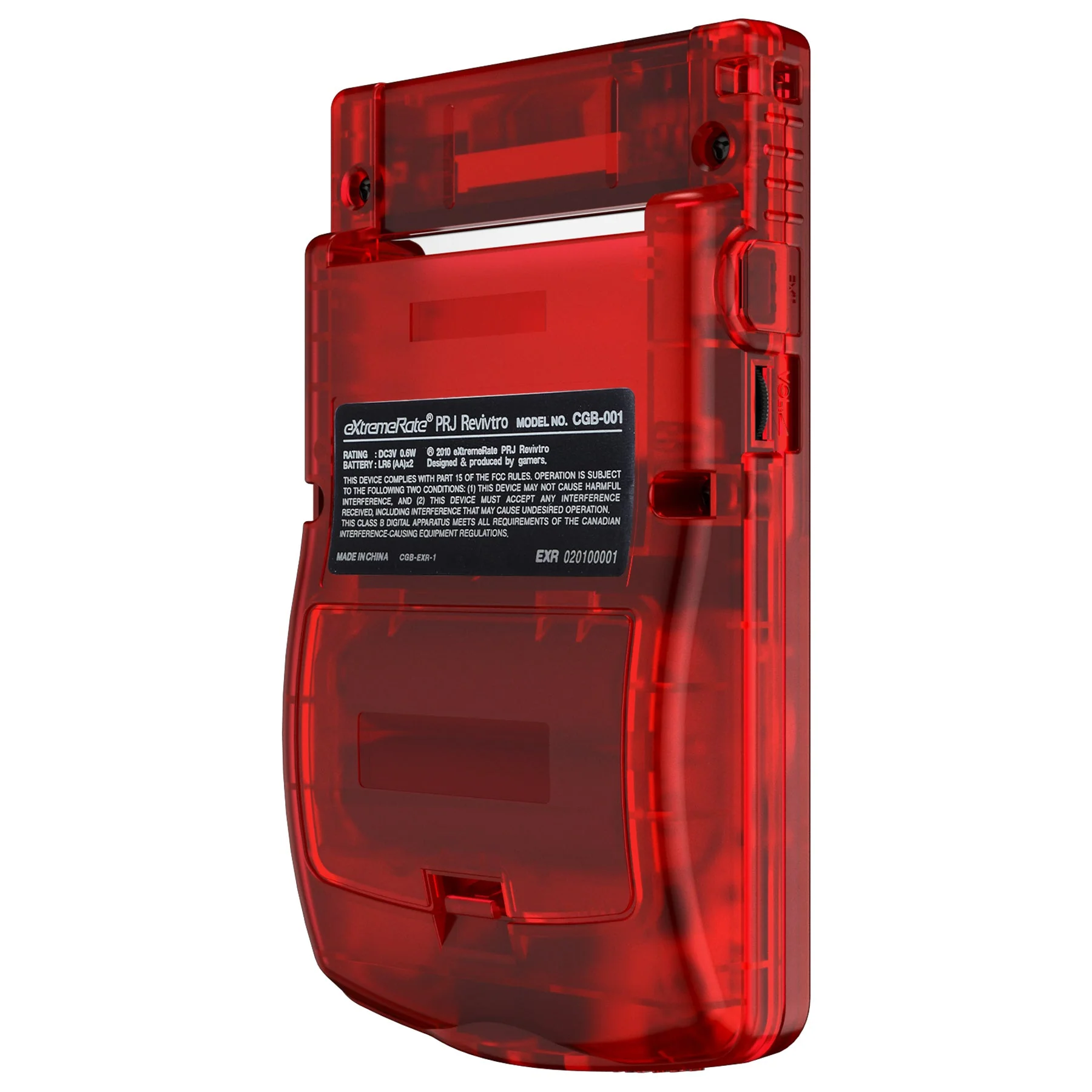 eXtremeRate IPS Ready Upgraded GBC Replacement Full Set Shells with Buttons for Gameboy Color, Compatible with GBC OSD IPS & Regular IPS & Standard LCD - Clear Red - Image 5