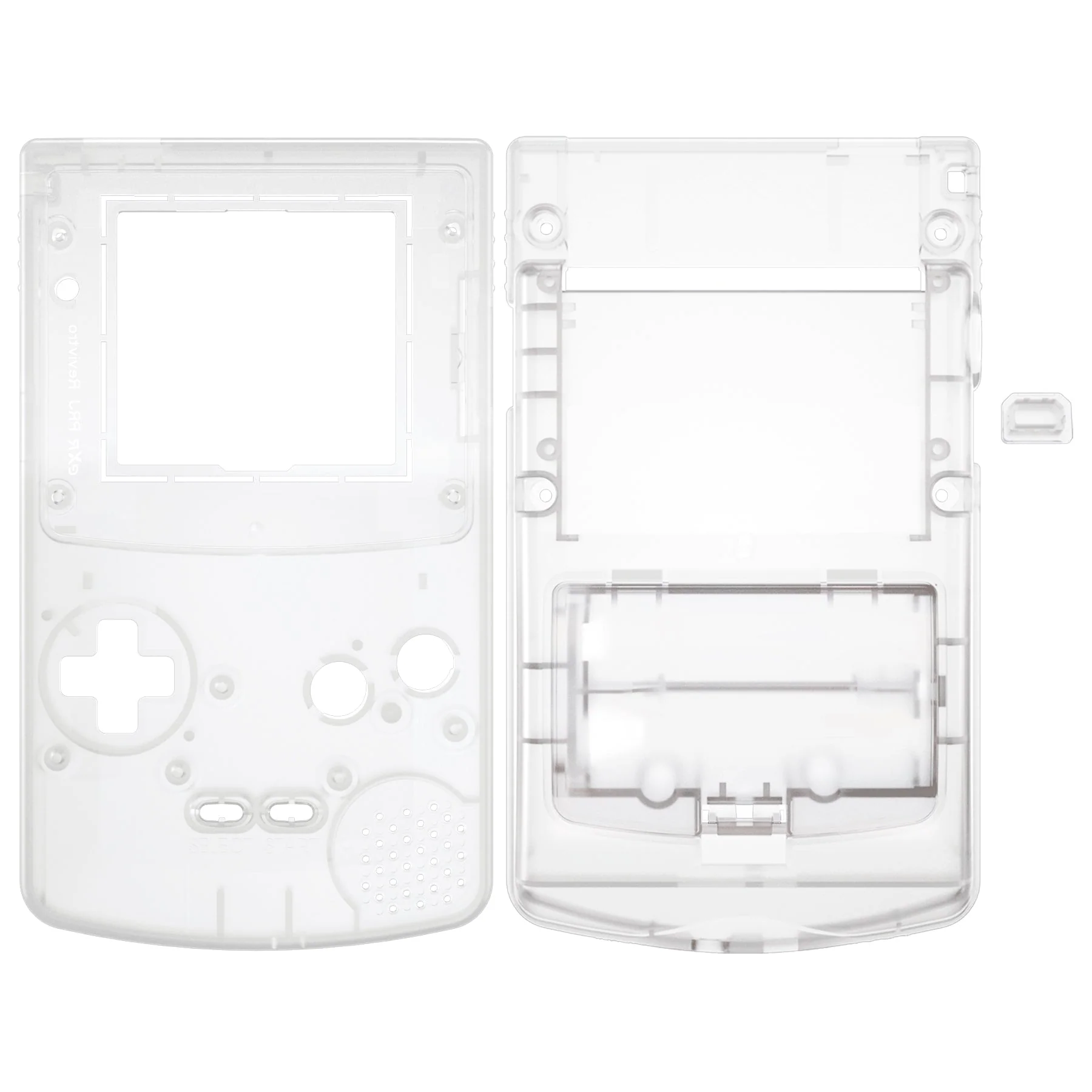 eXtremeRate IPS Ready Upgraded GBC Replacement Full Set Shells with Buttons for Gameboy Color, Compatible with GBC OSD IPS & Regular IPS & Standard LCD - Transparent Clear - Image 7