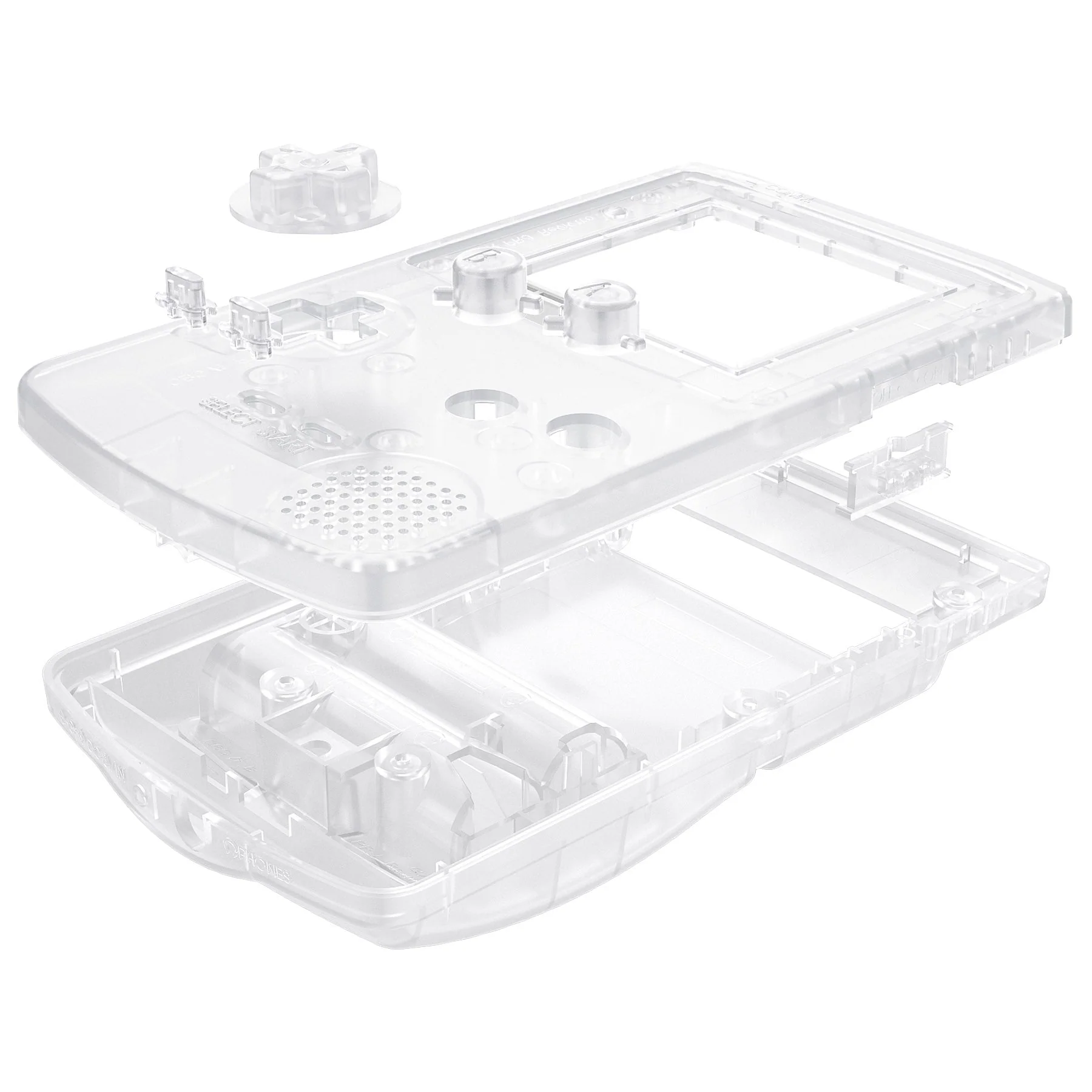 eXtremeRate IPS Ready Upgraded GBC Replacement Full Set Shells with Buttons for Gameboy Color, Compatible with GBC OSD IPS & Regular IPS & Standard LCD - Transparent Clear - Image 9