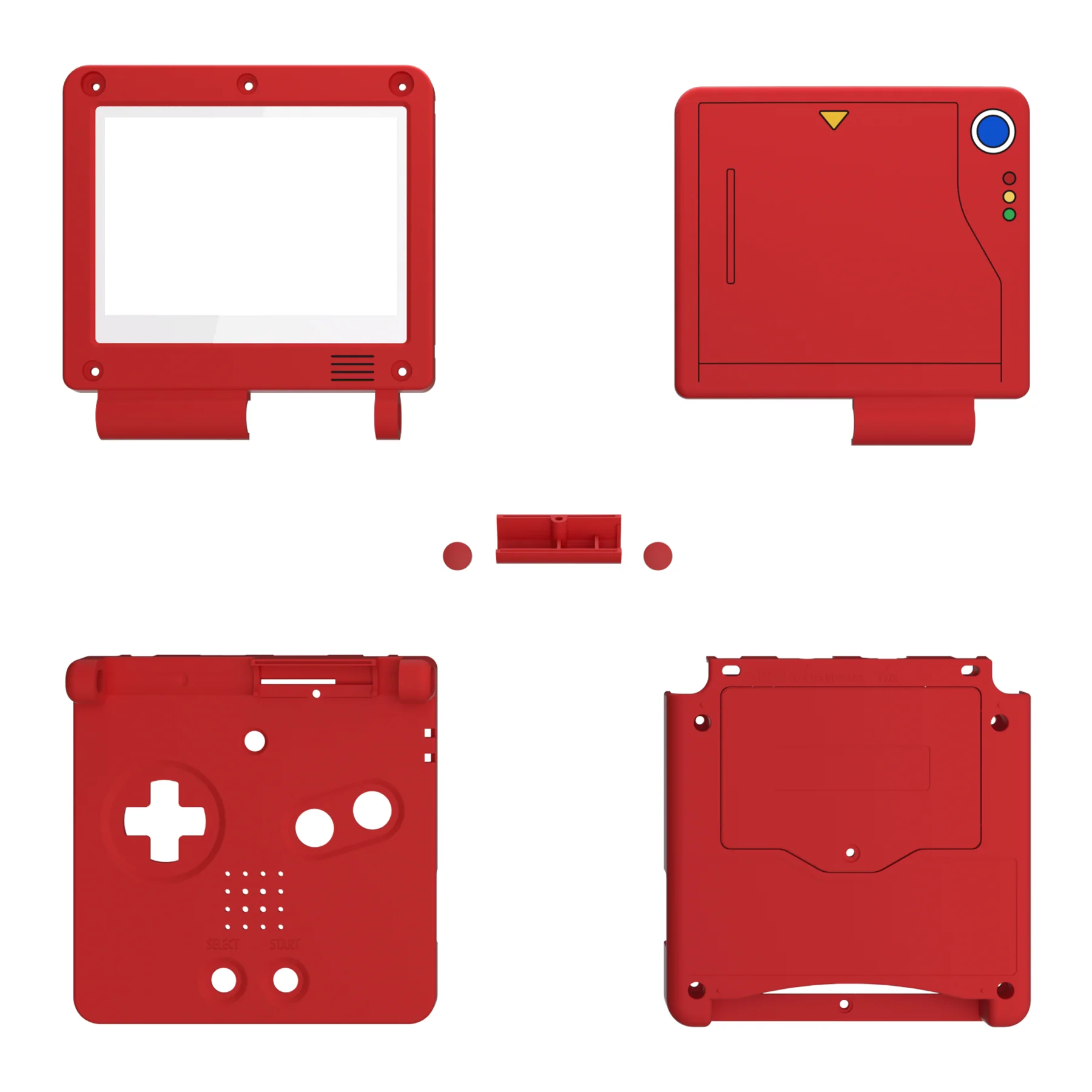 eXtremeRate IPS Ready Upgraded Replacement Full Set Shells with Buttons for Gameboy Advance SP GBA SP, Compatible with Both IPS & Standard LCD - Monster Index Console Style - Image 8