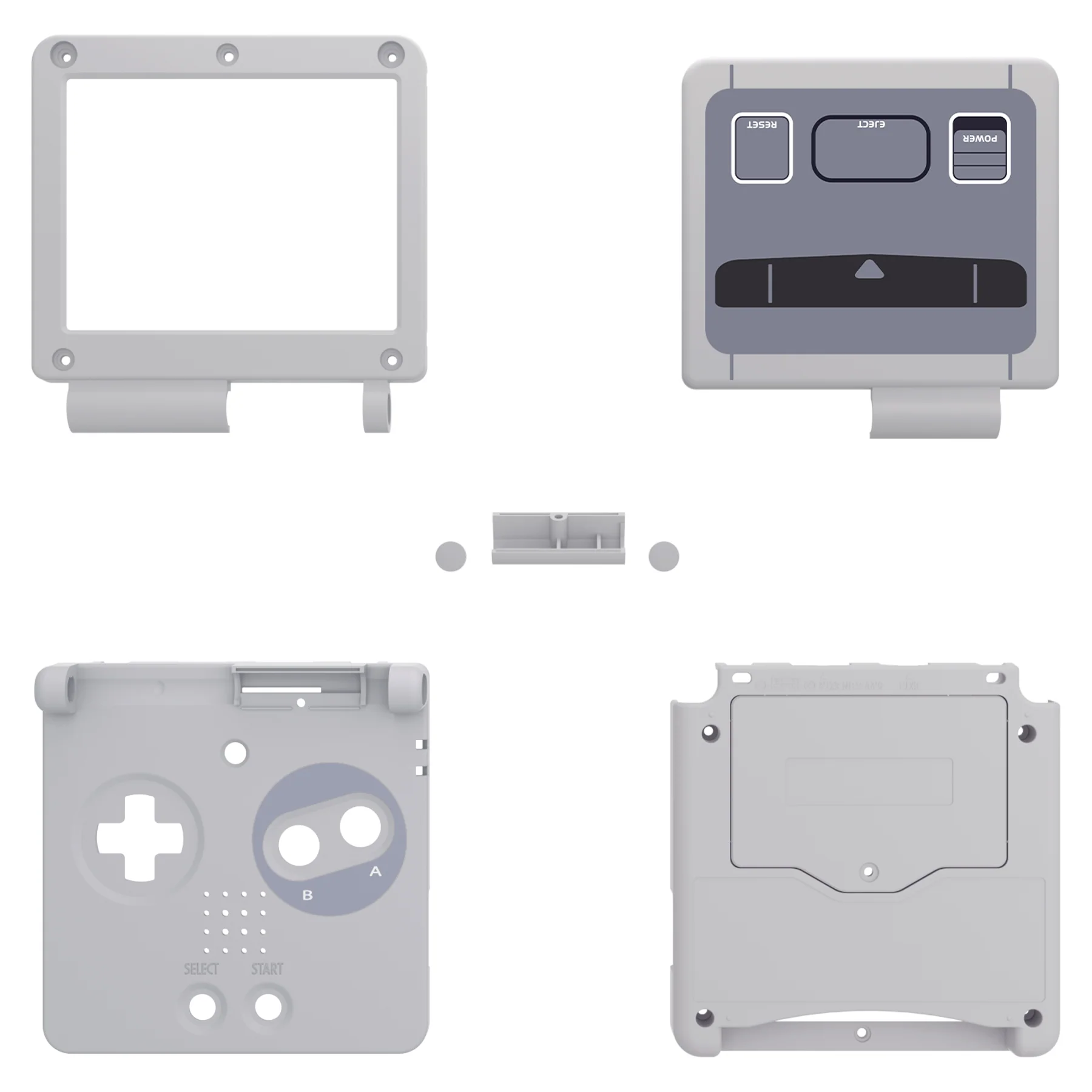 eXtremeRate IPS Ready Upgraded Replacement Full Set Shells with Buttons for Gameboy Advance SP GBA SP, Compatible with Both IPS & Standard LCD - SFC SNES Classic EU Style - Image 8