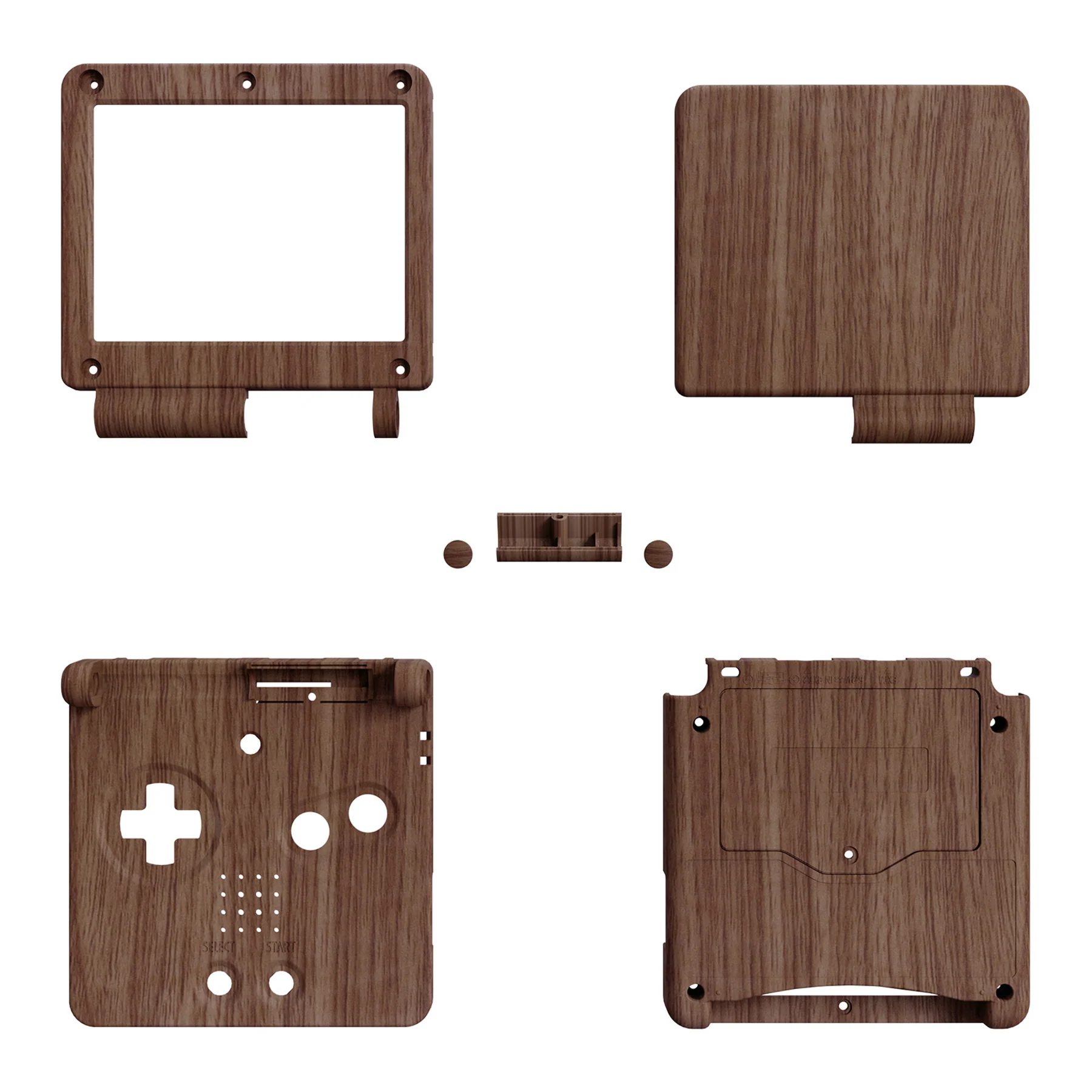 eXtremeRate IPS Ready Upgraded Replacement Full Set Shells with Buttons for Gameboy Advance SP GBA SP, Compatible with Both IPS & Standard LCD - Wood Grain - Image 8
