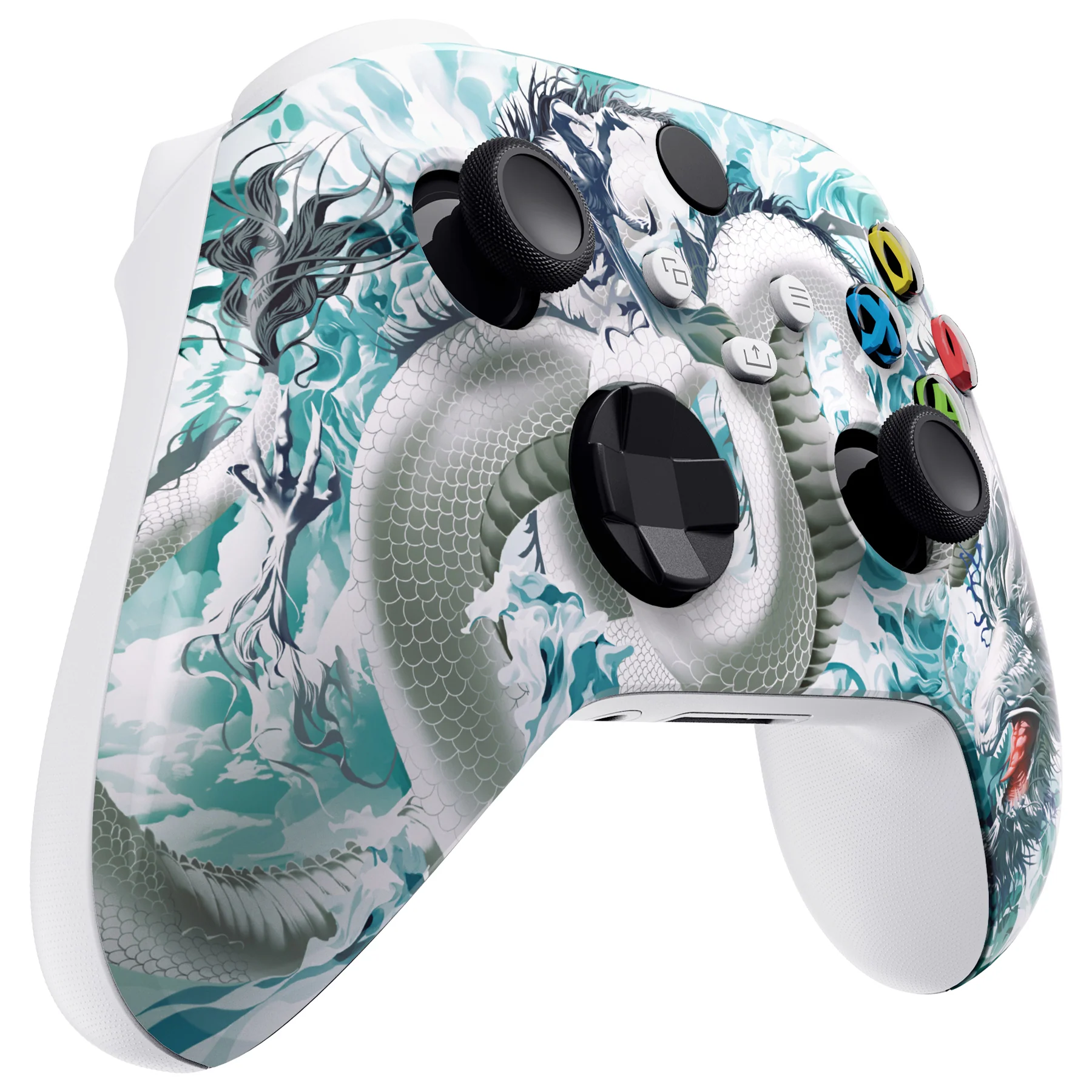 eXtremeRate Replacement Front Housing Shell for Xbox Series X & S Controller - Jade Dragon - Cloud Dominator - Image 5