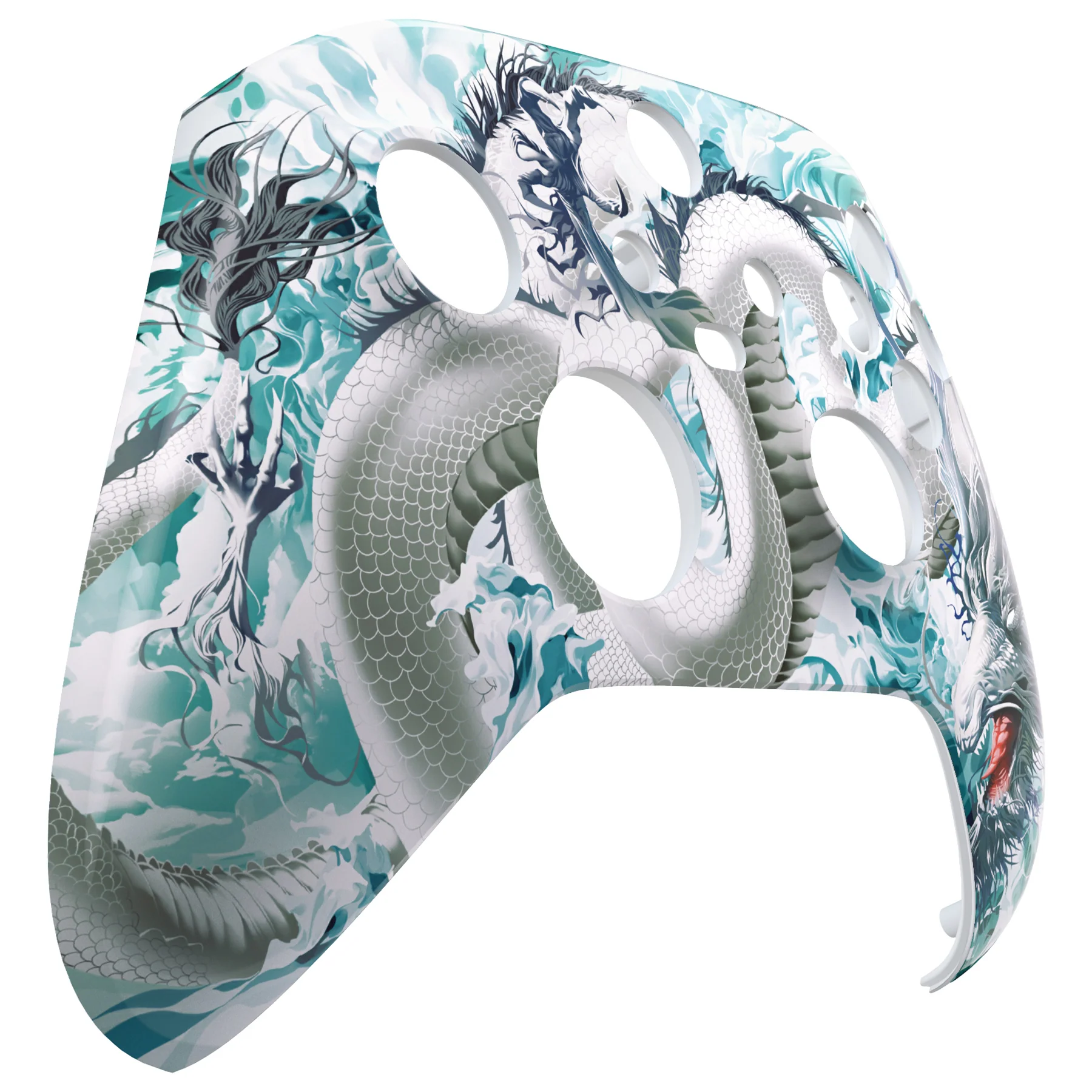 eXtremeRate Replacement Front Housing Shell for Xbox Series X & S Controller - Jade Dragon - Cloud Dominator - Image 9
