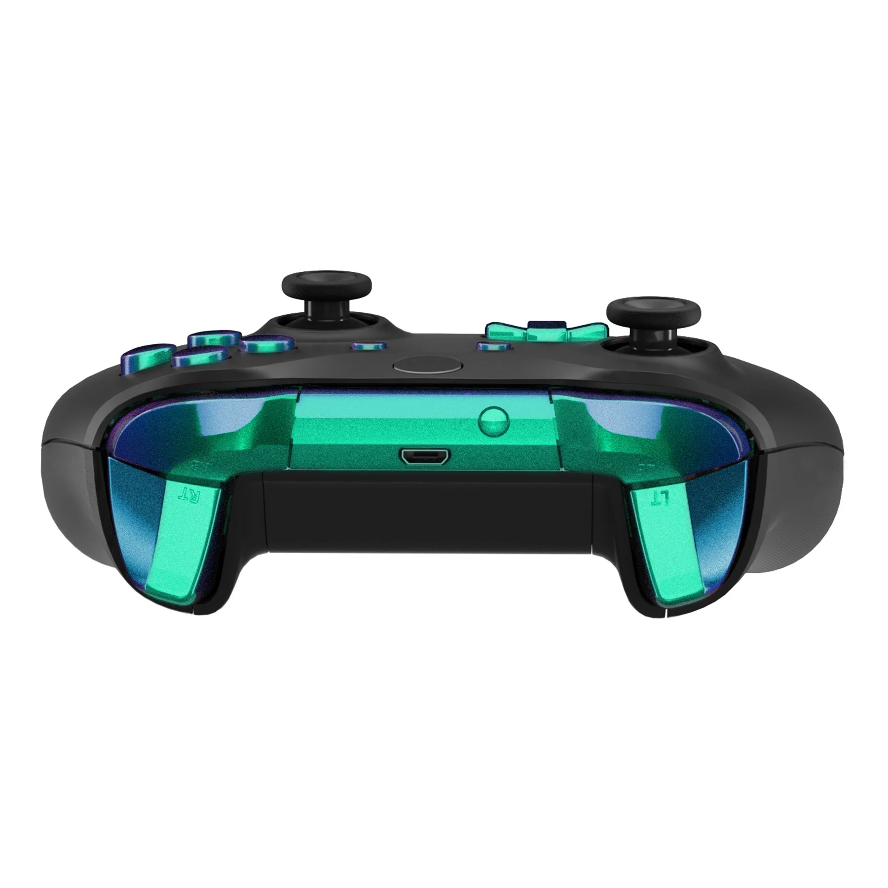 eXtremeRate Replacement Full Set Buttons for Xbox One X & S Controller (Model 1708) - Chameleon Green Purple - Image 6
