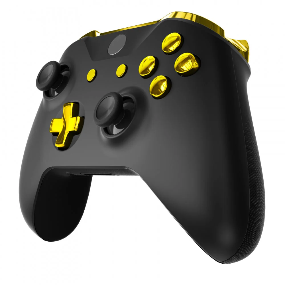 eXtremeRate Replacement Full Set Buttons for Xbox One X & S Controller (Model 1708) - Chrome Gold - Image 4