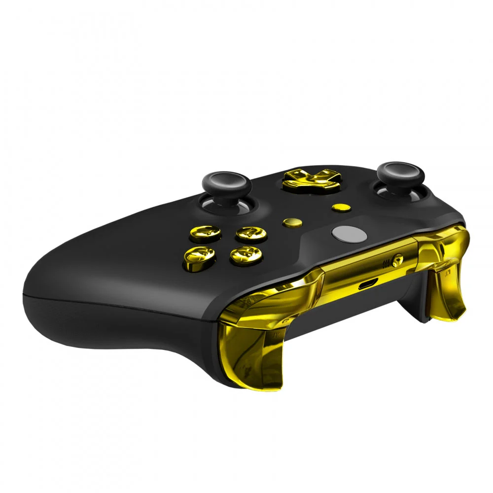 eXtremeRate Replacement Full Set Buttons for Xbox One X & S Controller (Model 1708) - Chrome Gold - Image 5