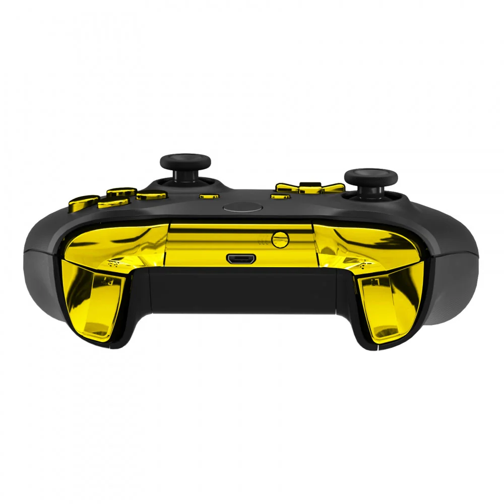 eXtremeRate Replacement Full Set Buttons for Xbox One X & S Controller (Model 1708) - Chrome Gold - Image 6