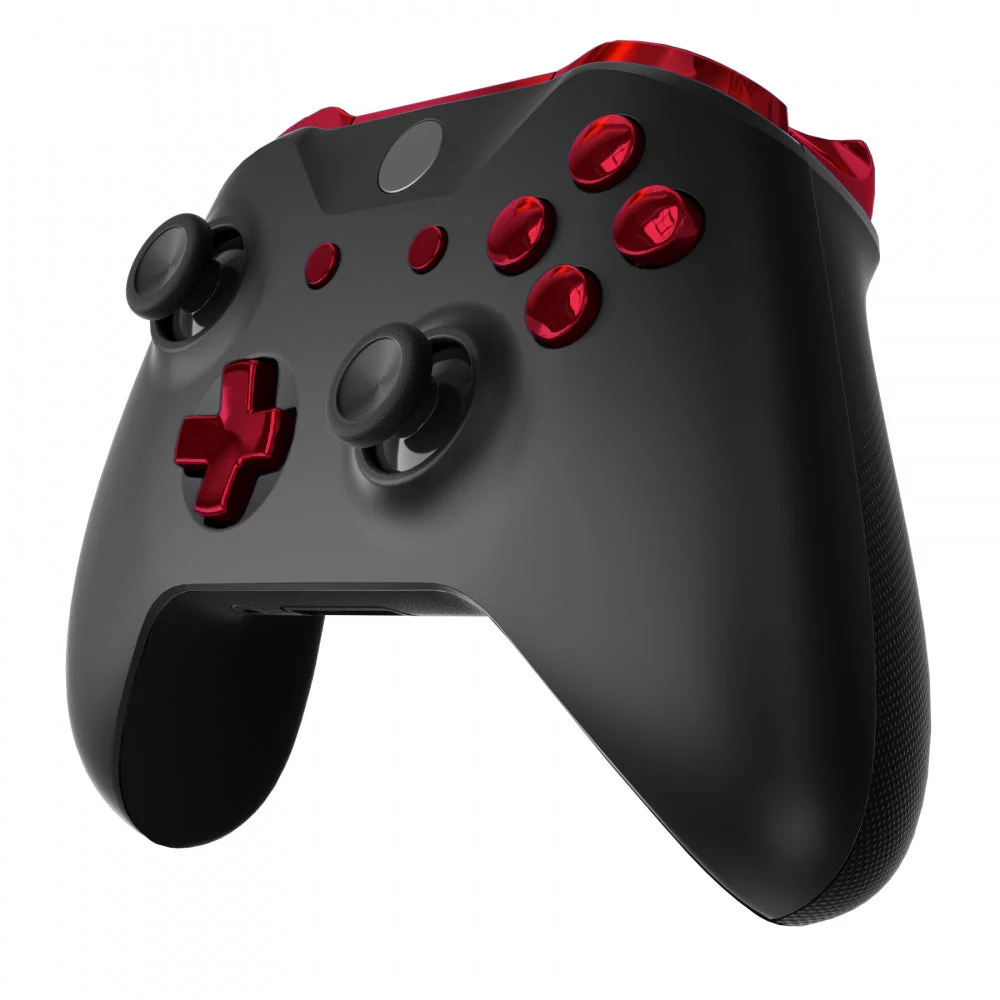 eXtremeRate Replacement Full Set Buttons for Xbox One X & S Controller (Model 1708) - Chrome Red - Image 4