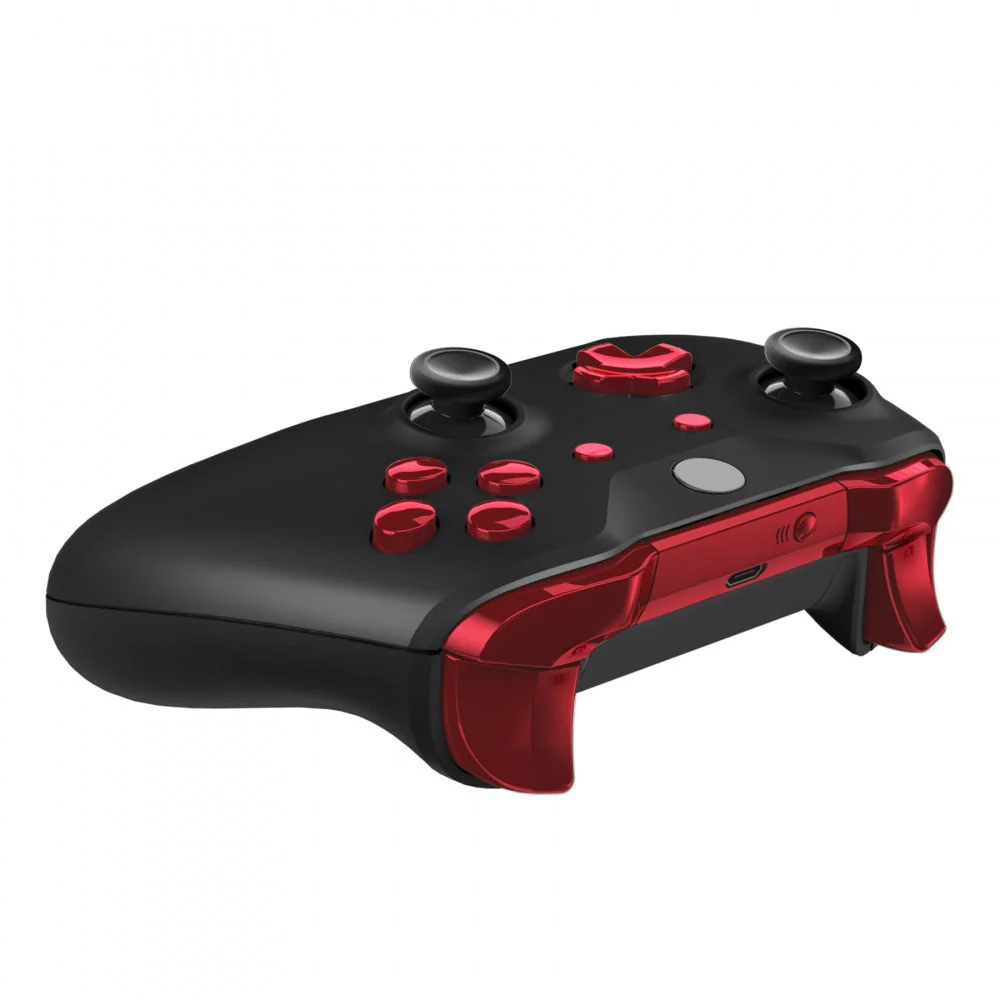 eXtremeRate Replacement Full Set Buttons for Xbox One X & S Controller (Model 1708) - Chrome Red - Image 5