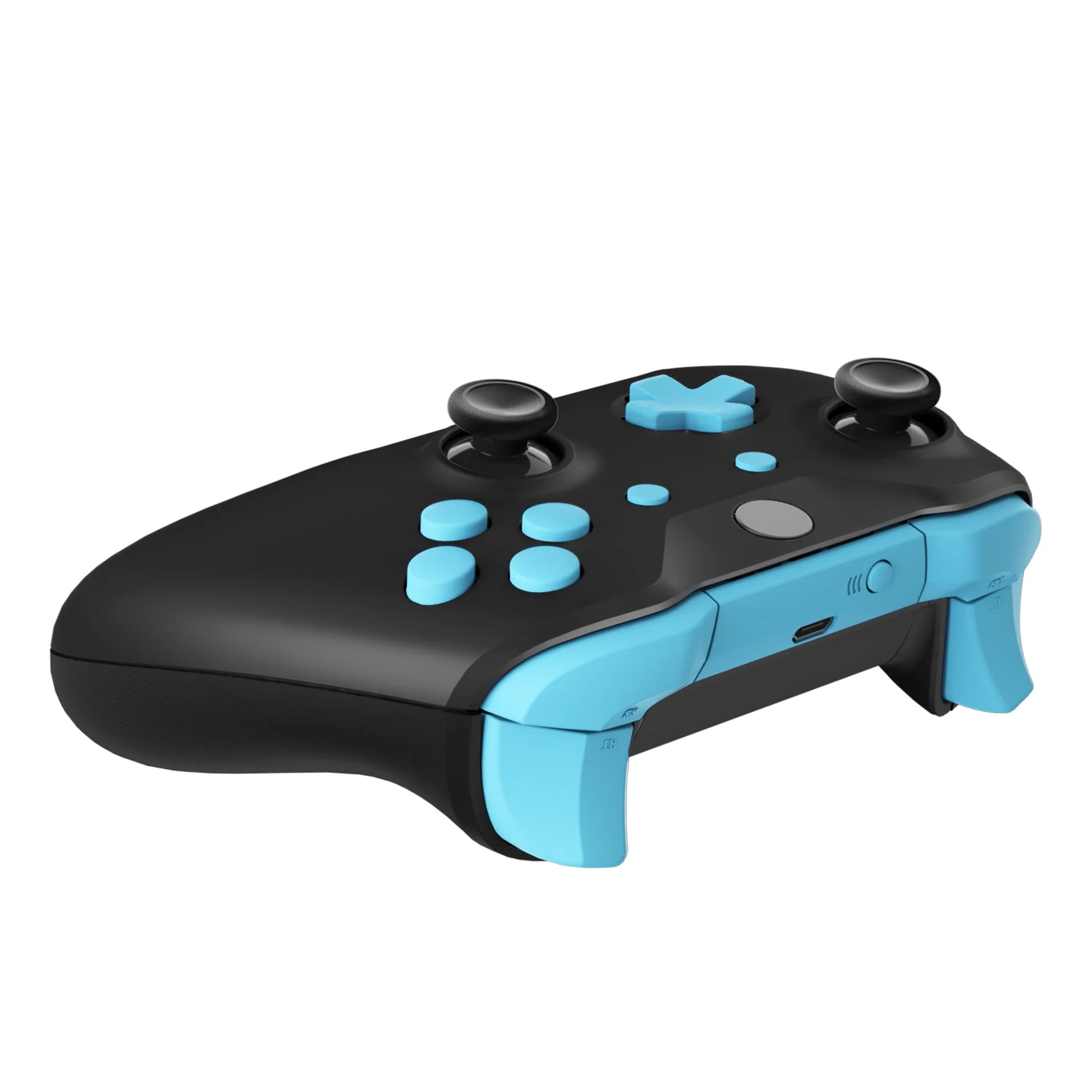 eXtremeRate Replacement Full Set Buttons for Xbox One X & S Controller (Model 1708) - Heaven Blue - Image 5