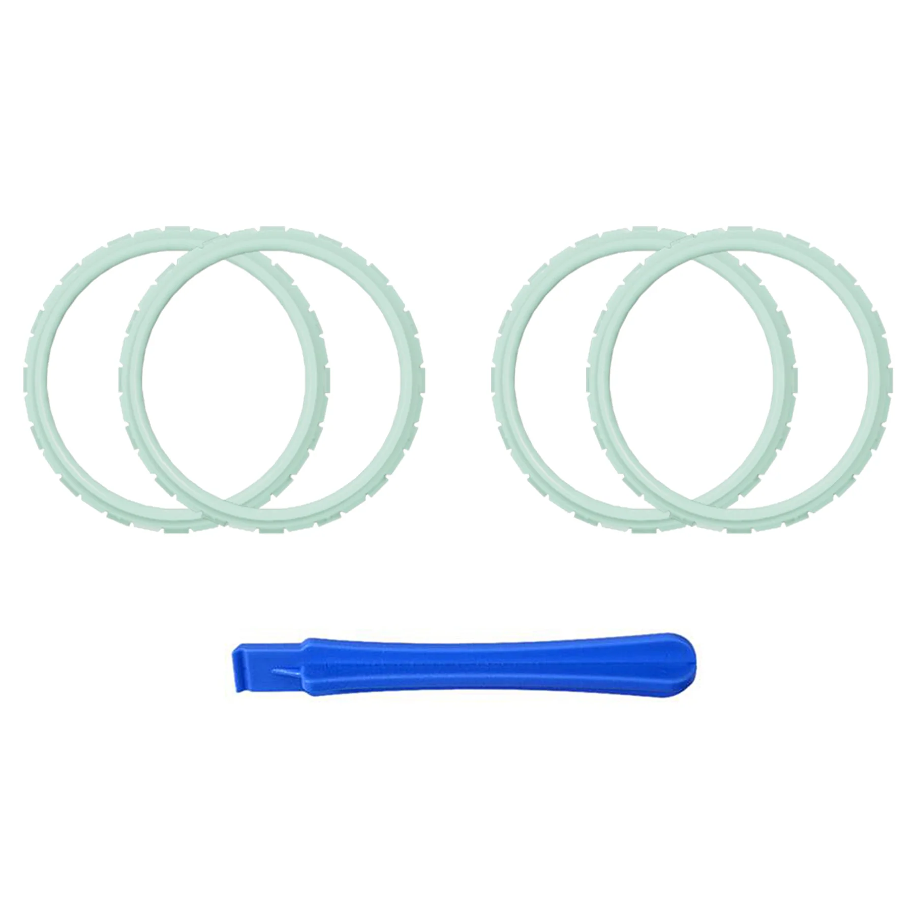 eXtremeRate Custom Replacement Accent Rings for PS5 Controller - Light Cyan - Image 2