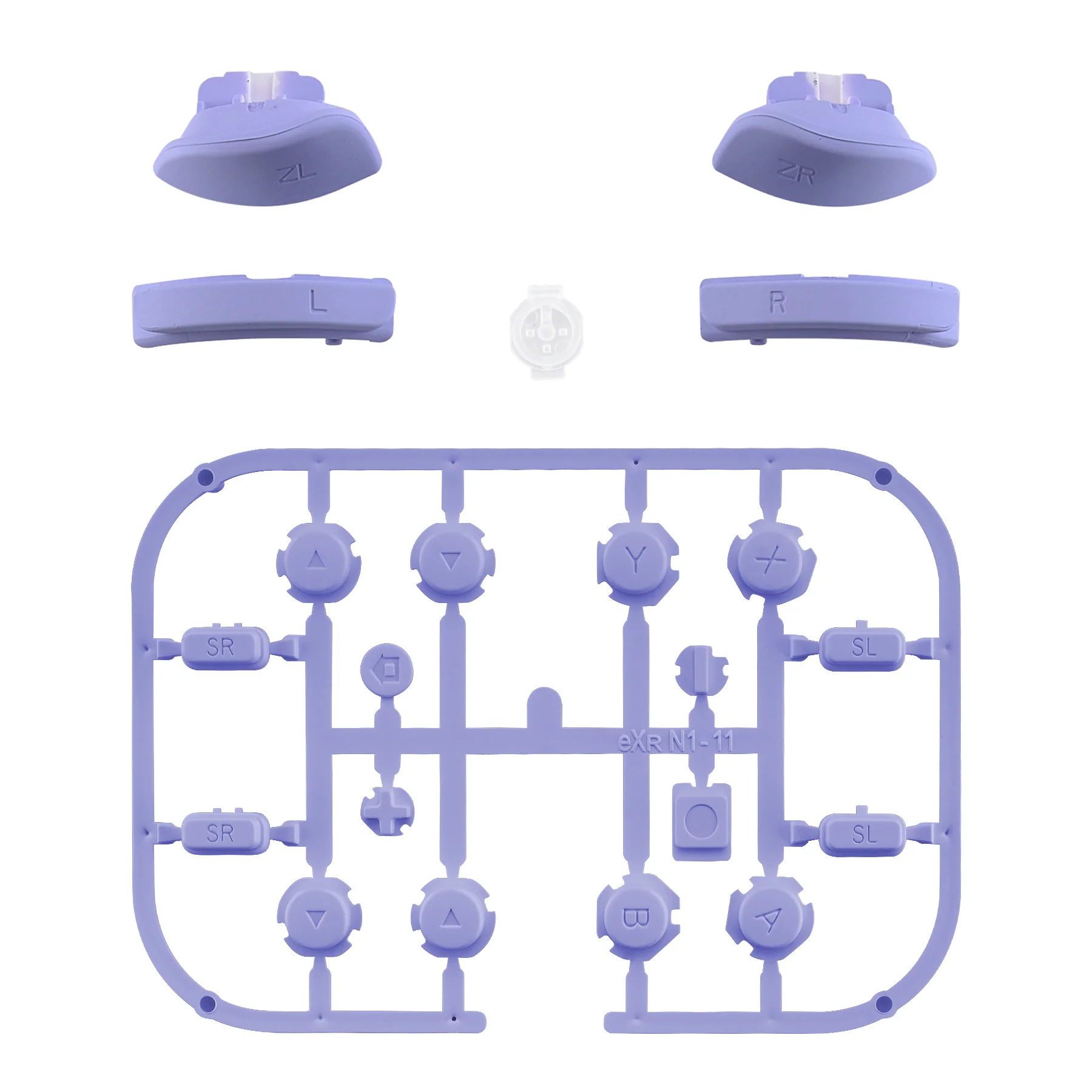 eXtremeRate Replacement Full Set Buttons for Joycon of NS Switch - Light Violet - Image 2
