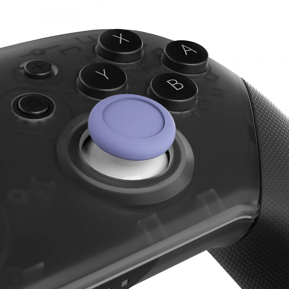 eXtremeRate Replacement Dual-color 3D Joystick Thumbsticks for Nintendo Switch Pro Controller - Light Violet & White - Image 4